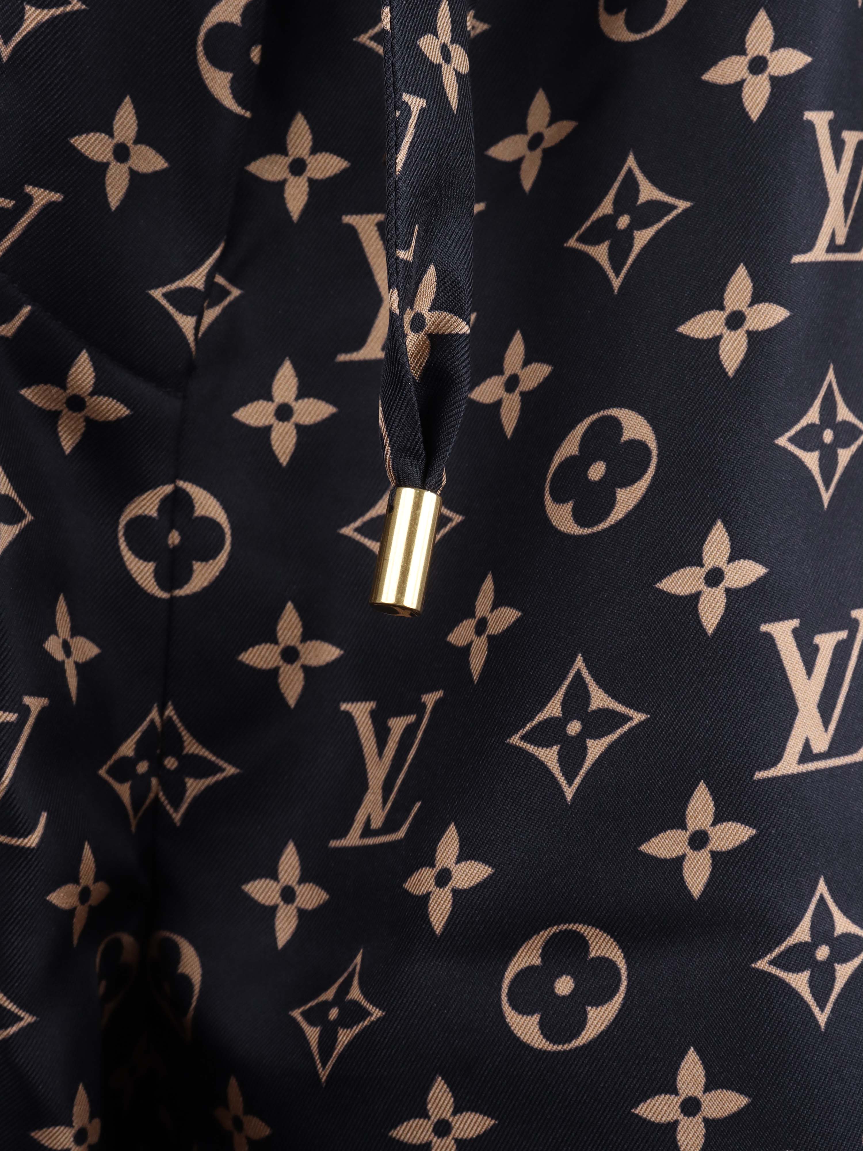 Louis Vuitton Monogram Black Pyjama Pants - Luxury Sleepwear for Men & Women | Perfect for Home Lounging, Travel & Gifts