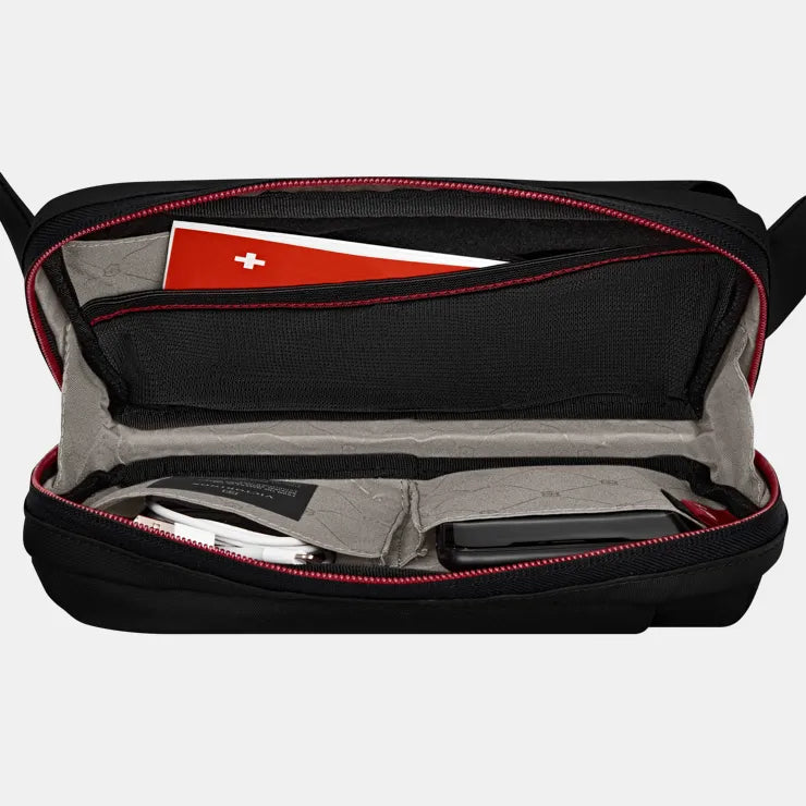 Victorinox Swiss Army Travel Essentials Belt Bag 653382 - Black Waist Pack for Hiking, Running & Outdoor Adventures