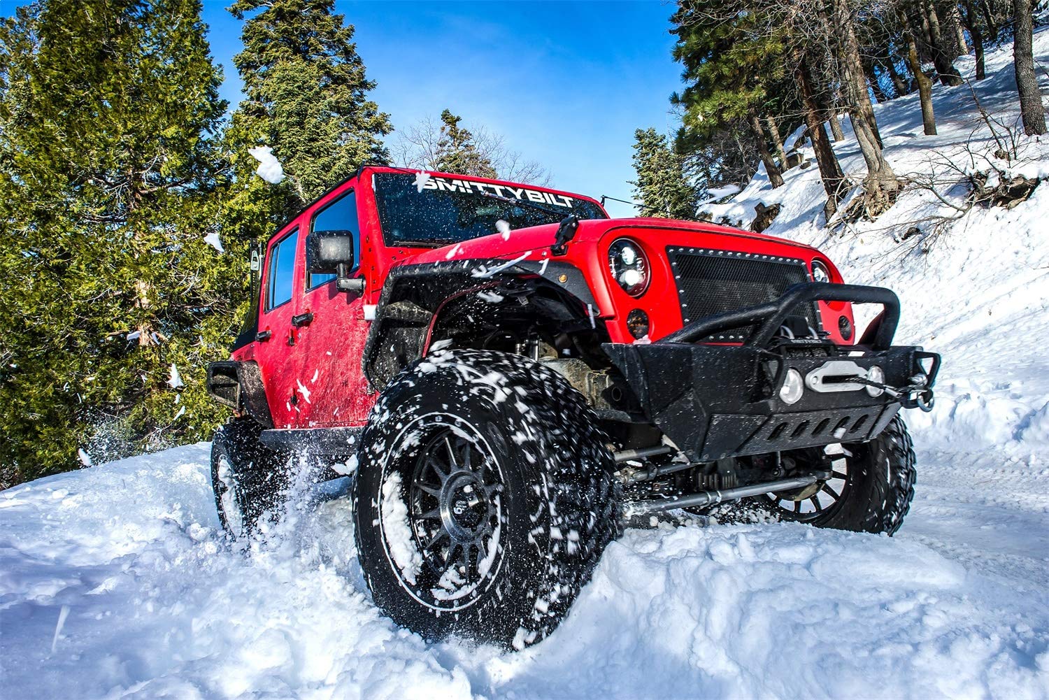 Smittybilt 76807 XRC Gen 2 Front Bumper for Jeep Wrangler JK & JL - Heavy Duty Off-Road Protection for Rock Crawling & Trail Adventures