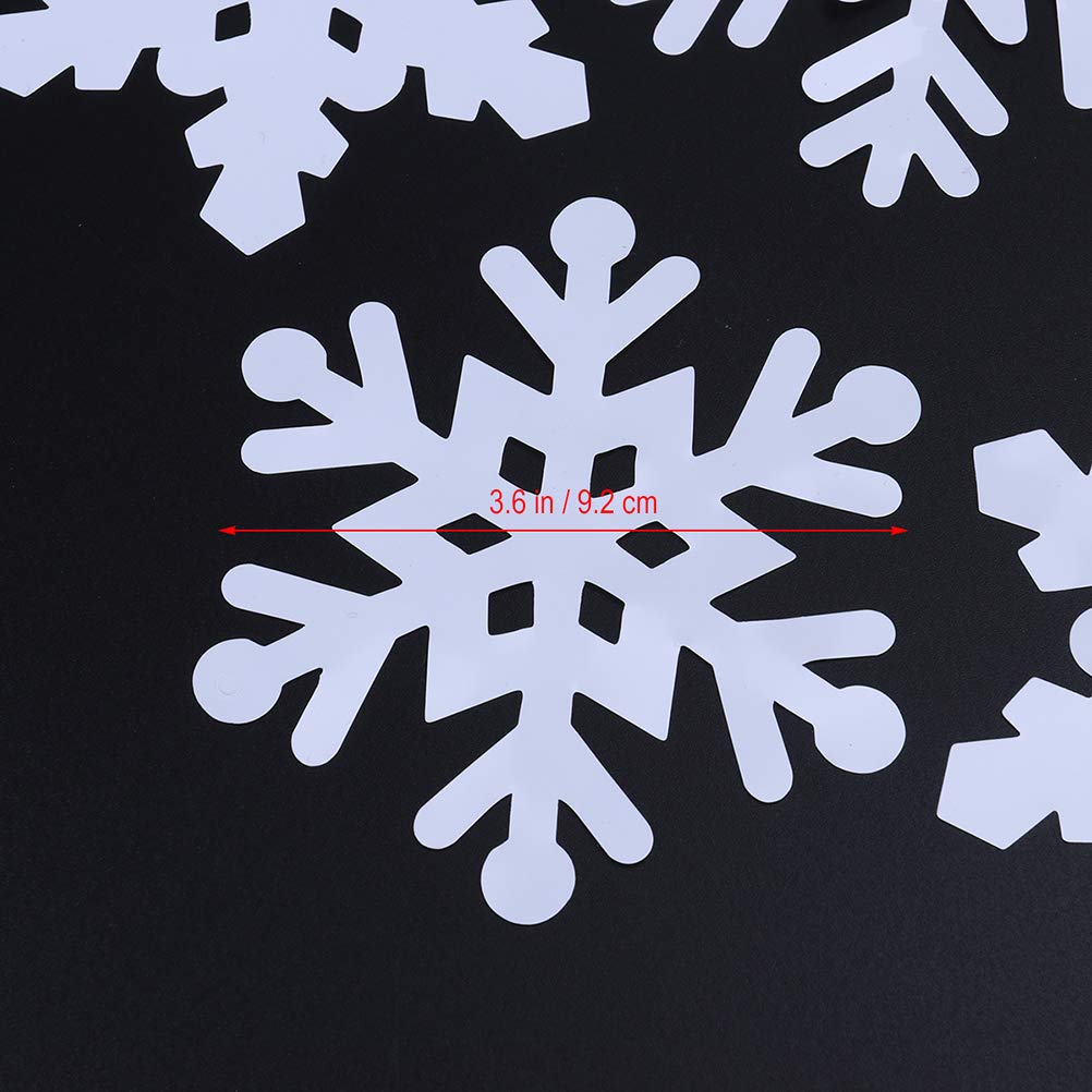 12-Piece HOMNIVE White Swirl Christmas Hanging Pendants - PVC Holiday Party Decorations for Home, School & Store Decor - Perfect for Xmas Tree, Classroom & Retail Window Displays