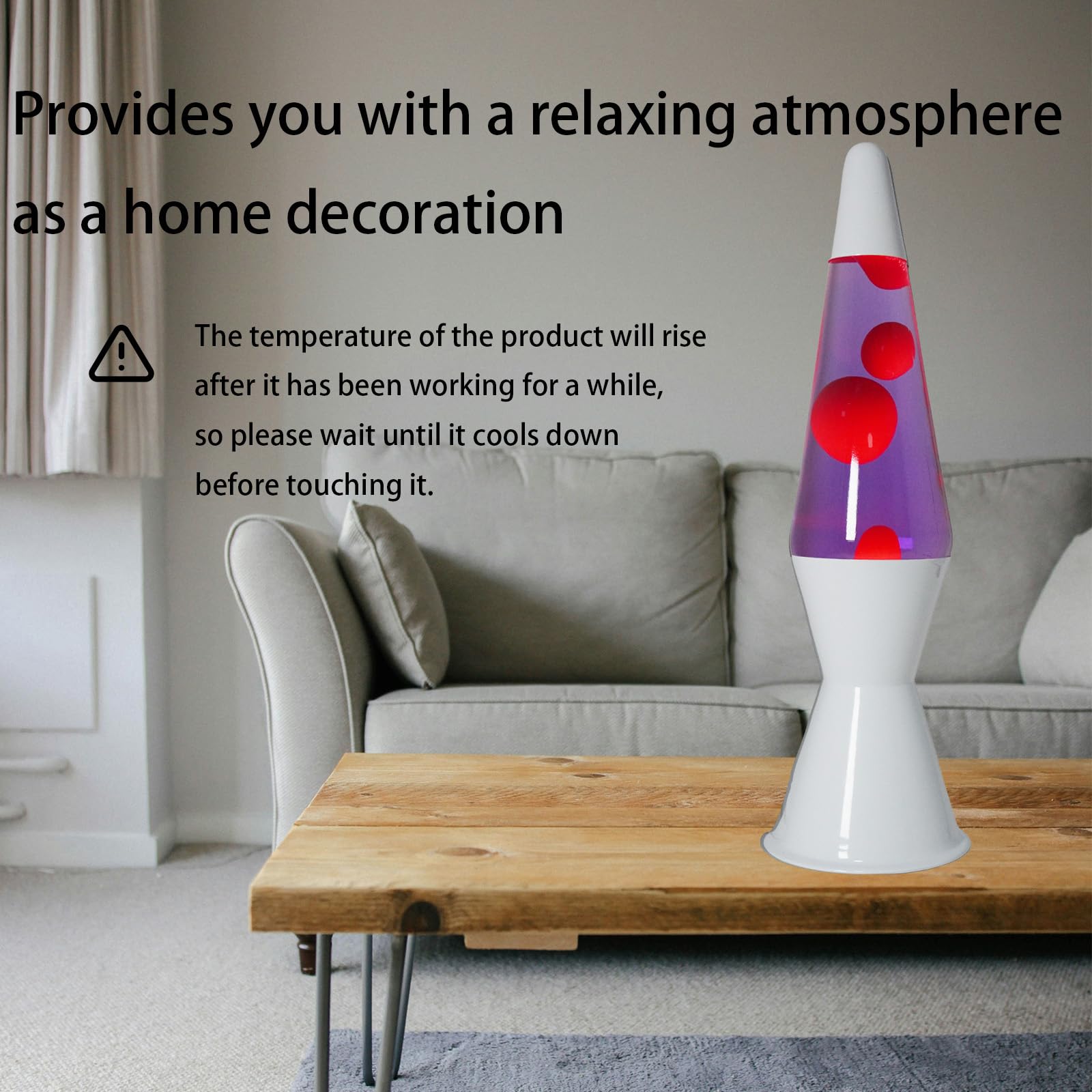 16IN Purple Liquid Motion Lamp with Red Wax - Magma Lava Night Light for Home Decor, Bedroom, Office, Camping | Relaxing Mood Lighting Gift for Adults, Teens, Boys & Girls