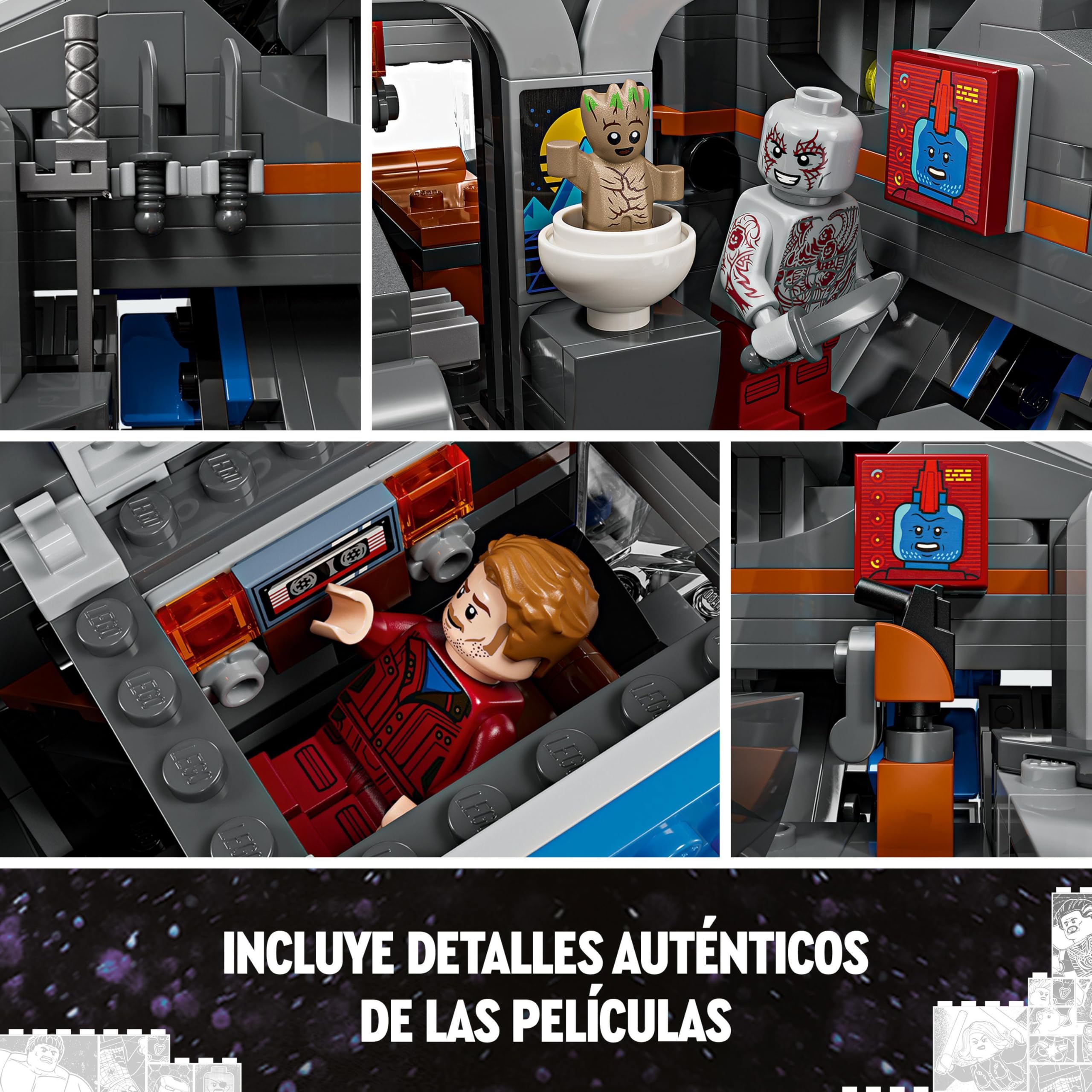 LEGO Marvel Guardians of The Galaxy: The Milano Spaceship Building Toy Set with 4 Minifigures Including Gamora & Star-Lord, Groot Figure - Gift for Kids Ages 12+ (76286) - Perfect for Playtime, Collecting & Superhero Adventures
