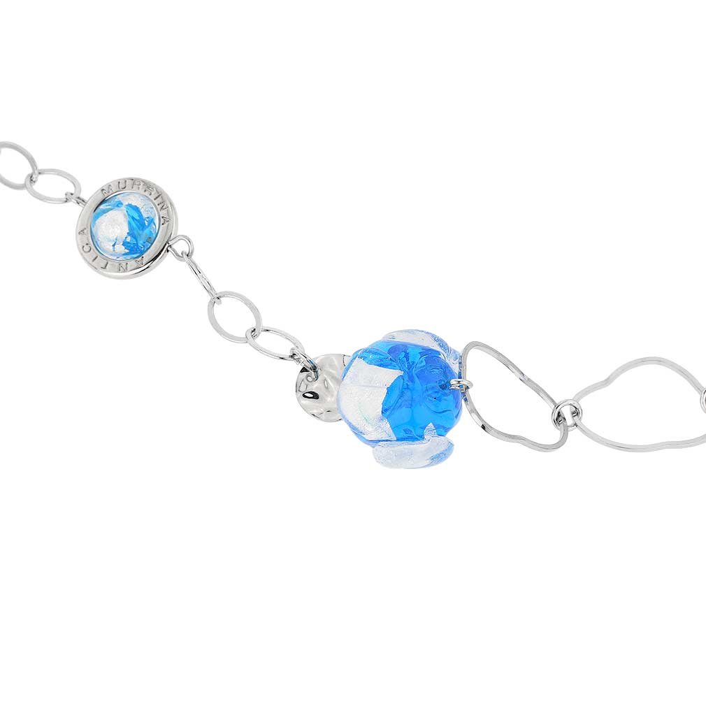 Venetian Murano Glass Eldorado Necklace - Handcrafted Italian Jewelry for Women, Elegant Beaded Pendant Necklace - Perfect for Weddings, Parties & Special Occasions