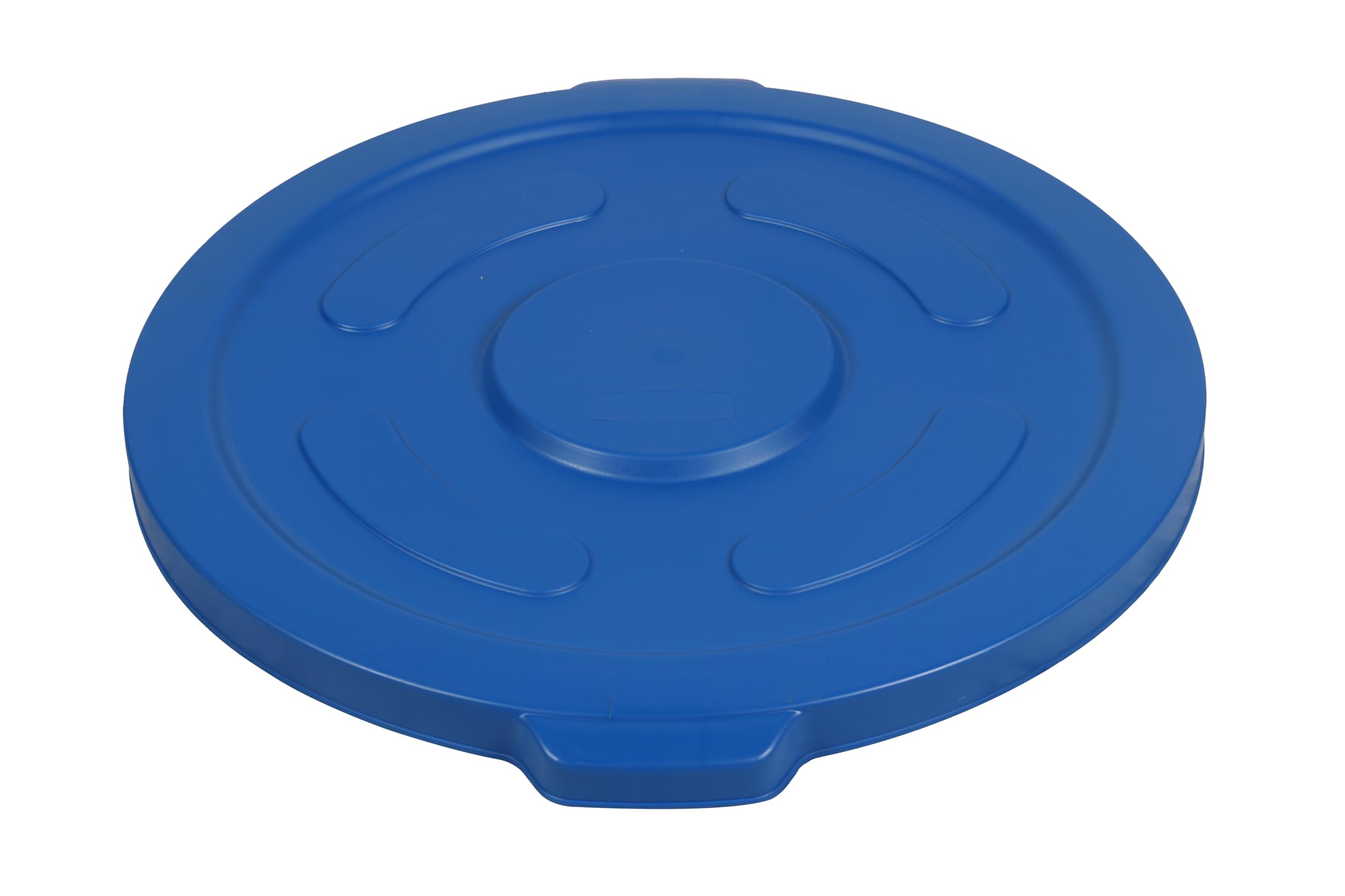 55 Gallon Round Trash Can Lid - Compatible with Plastic Prince Containers, Durable Blue Garbage Bin Cover for Outdoor, Garage & Commercial Use