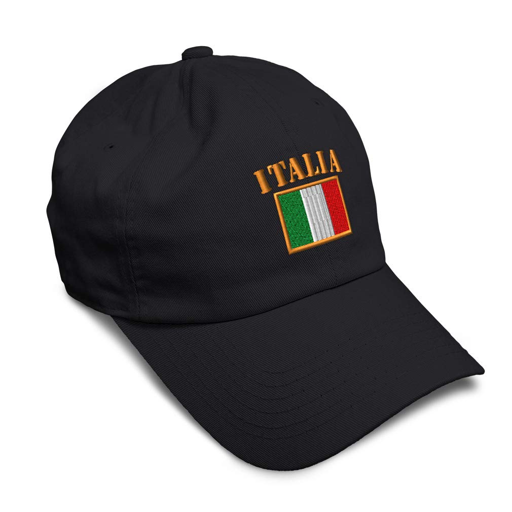 Speedy Pros Soft Baseball Cap with Italy Flag Embroidery - Adjustable Buckle Closure Unisex Dad Hat for Men & Women - Perfect for Sports, Outdoor Activities & Casual Wear