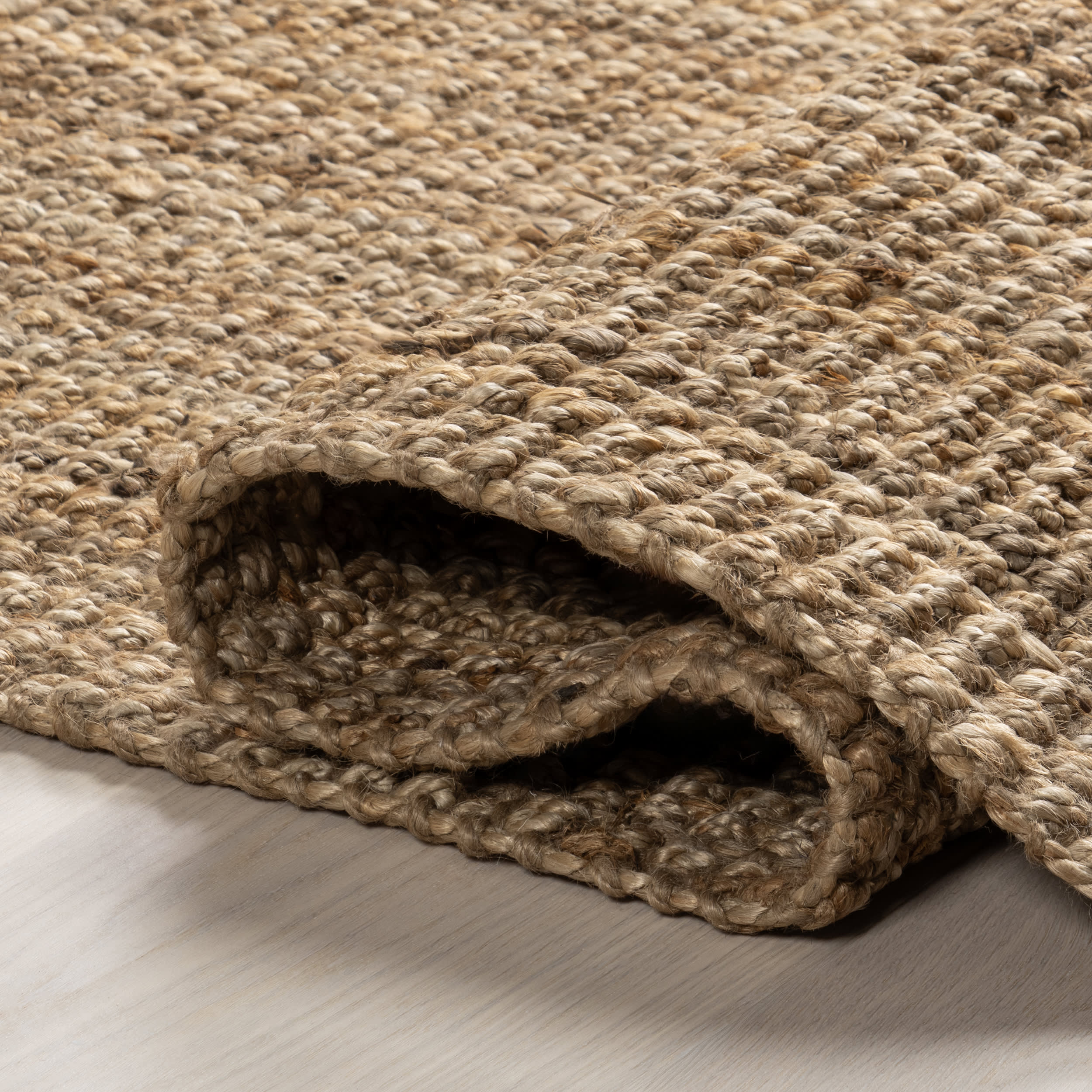 Chunky Jute Tasseled Rug - Natural Handwoven Boho Chic Area Rug for Living Room, Bedroom & Nursery | Eco-Friendly Home Decor