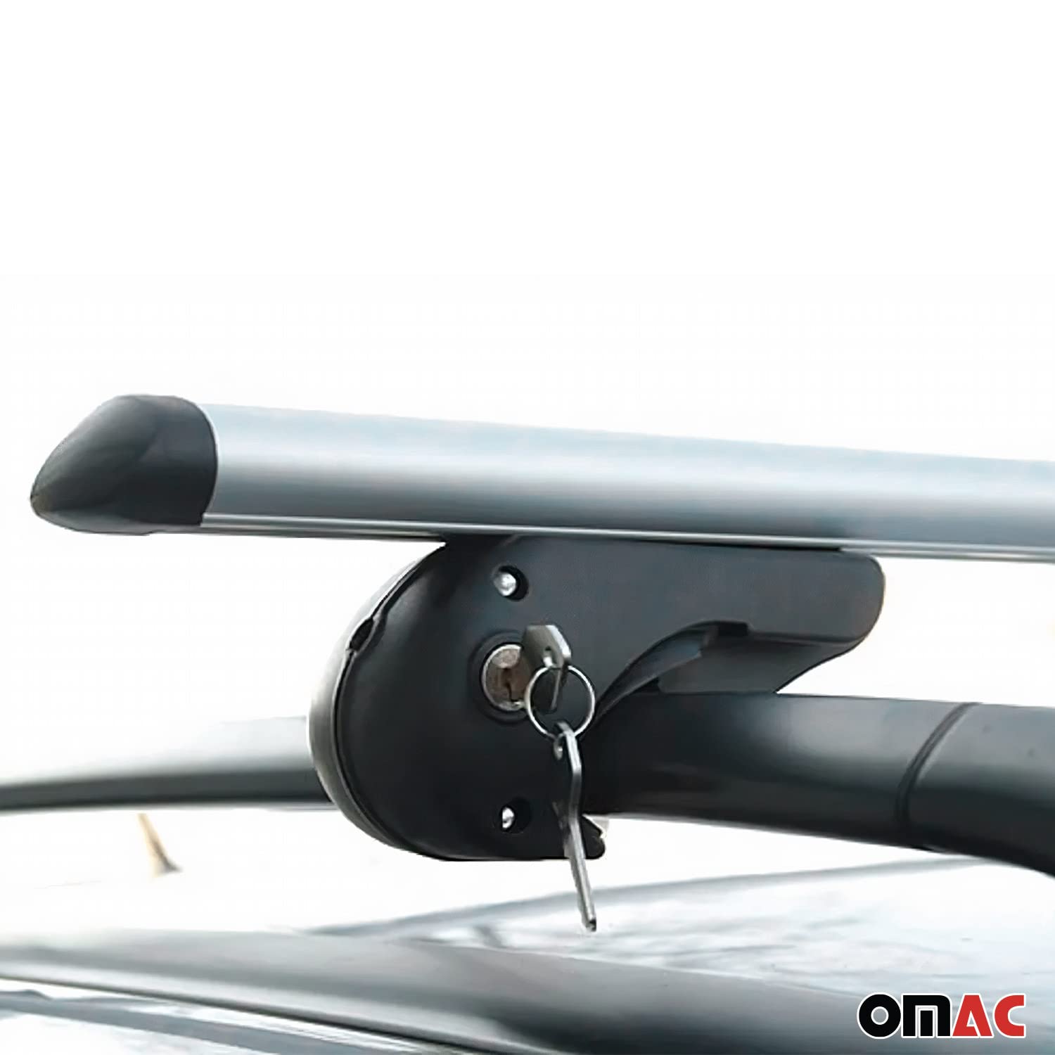 OMAC Aluminum Roof Rack Cross Bars for VW Jetta A4 2000-2005 - Gray Anti-Theft Luggage Carrier for Kayak, Canoe, Surfboard, Ski, Snowboard & Camping Gear - Perfect for Road Trips, Outdoor Adventures & Travel Storage