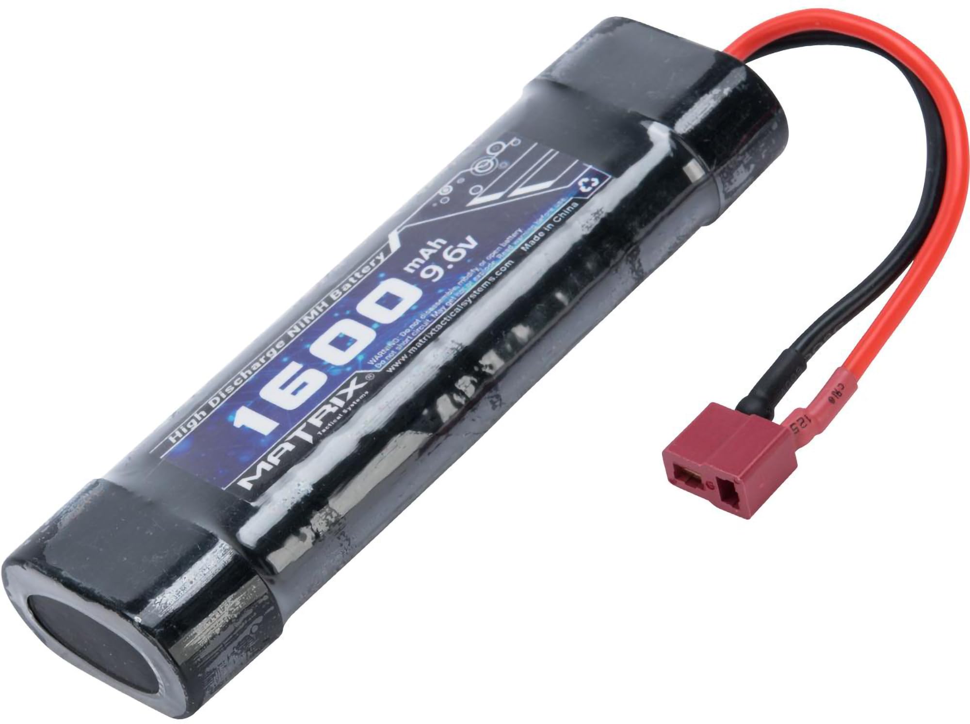 Matrix High Output Small Type Airsoft NiMH Battery for AEG Rifles & Pistols - Long Lasting Power for Airsoft Games & Training
