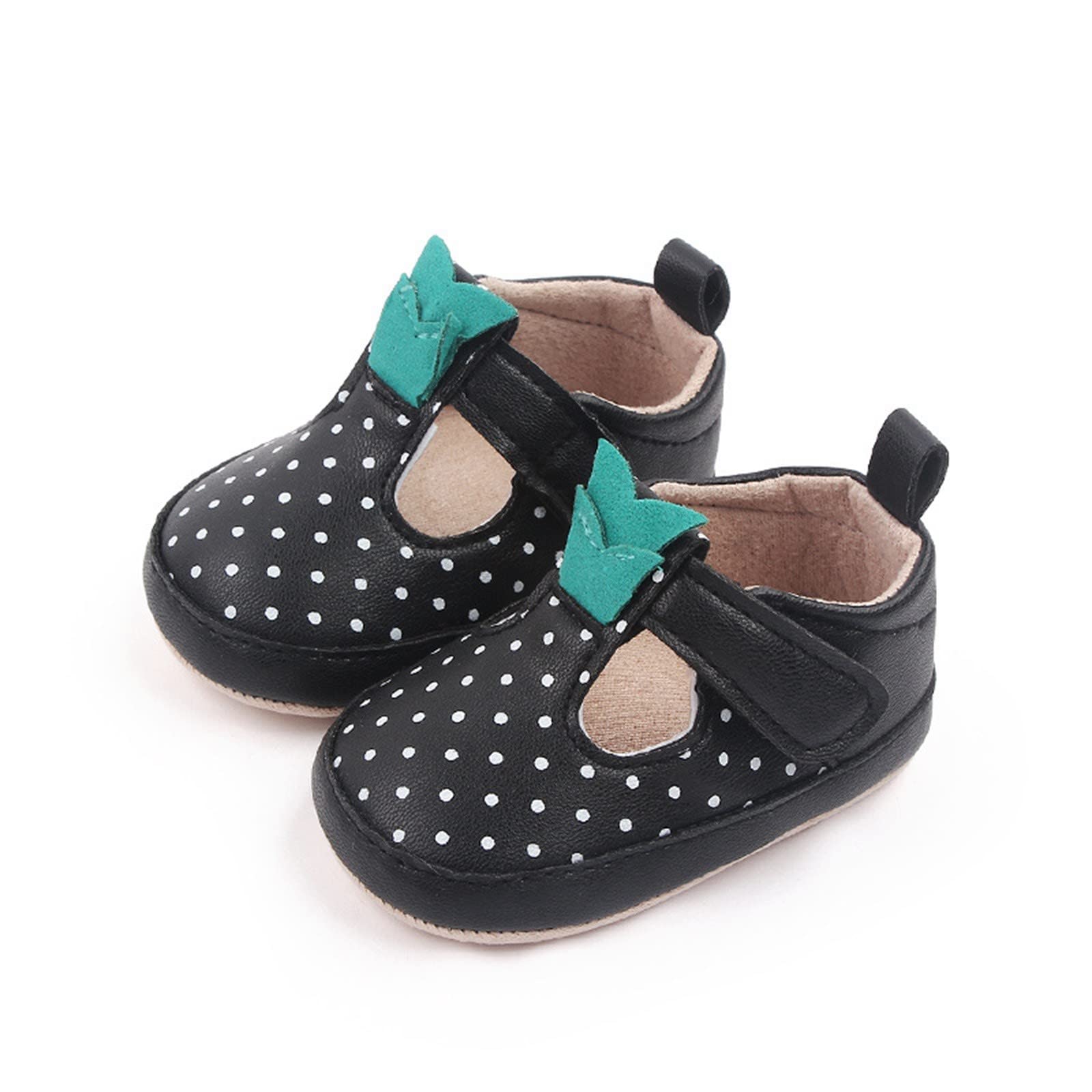 **Non-Slip Breathable Toddler Sandals for Boys & Girls - Soft Sole Baby Shoes with Polka Dots (Black, 12 Months) - Perfect for Beach, Park & Playtime**