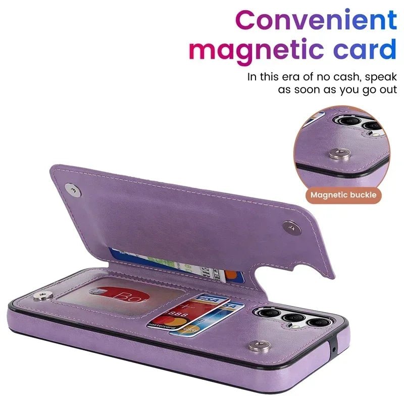 Samsung Galaxy S25 Ultra Wallet Case - Premium Flip Leather Cover with Card Slots & Kickstand - Perfect for Business, Travel & Everyday Use