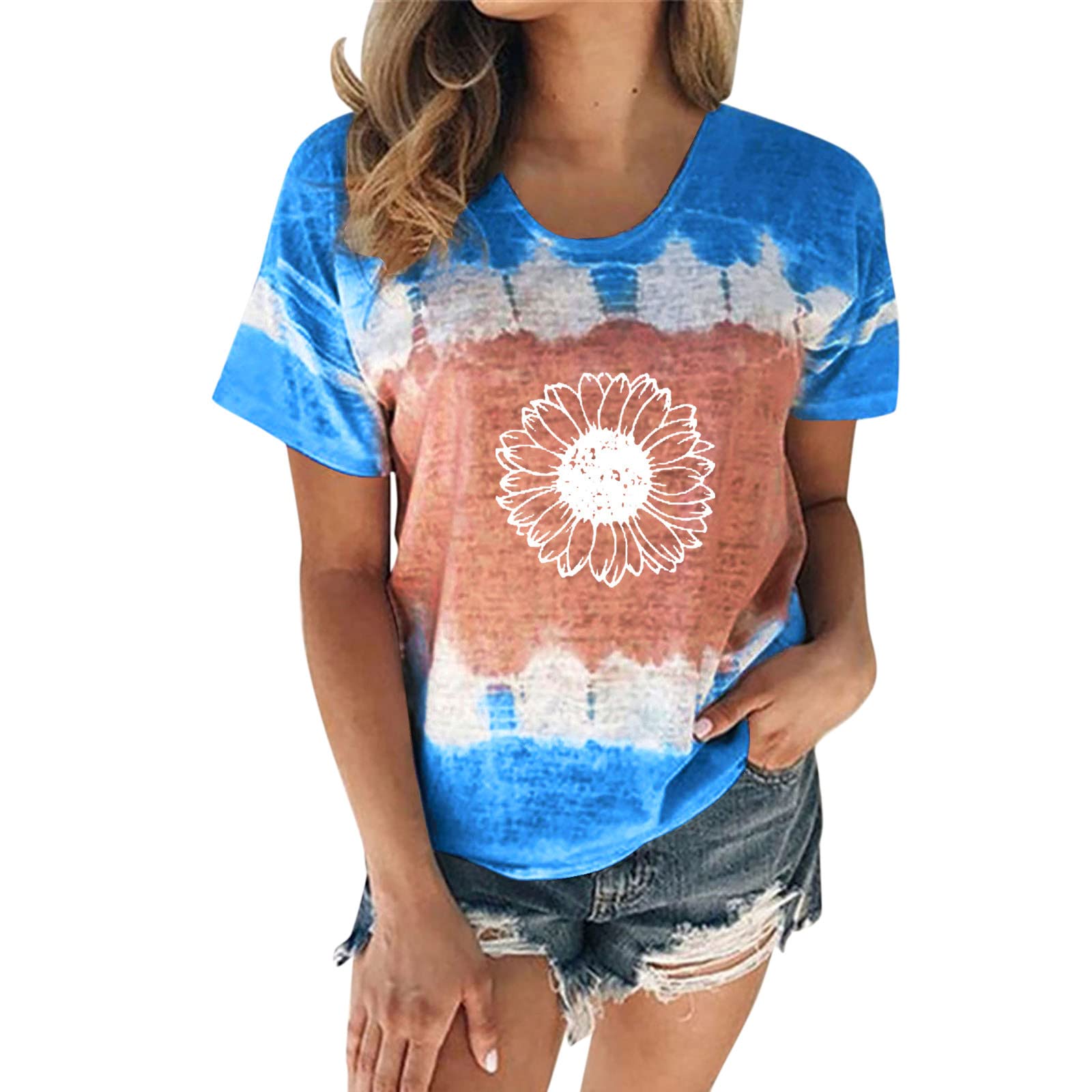 Women's Vintage Short Sleeve Cotton T-Shirts - Cute Casual Loose Fit Workout Tops & Summer Blouses | Perfect for Gym, Yoga, Running & Everyday Wear