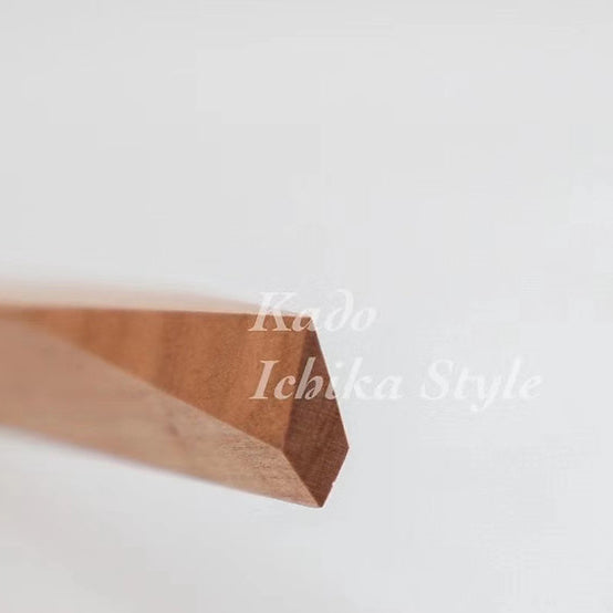 Premium Sakura Wood Triangular Rod - 7mm Pistil Diamond Type for Japanese Calligraphy & Floral Arrangement | KADO ICHIKA Authentic Craftsmanship