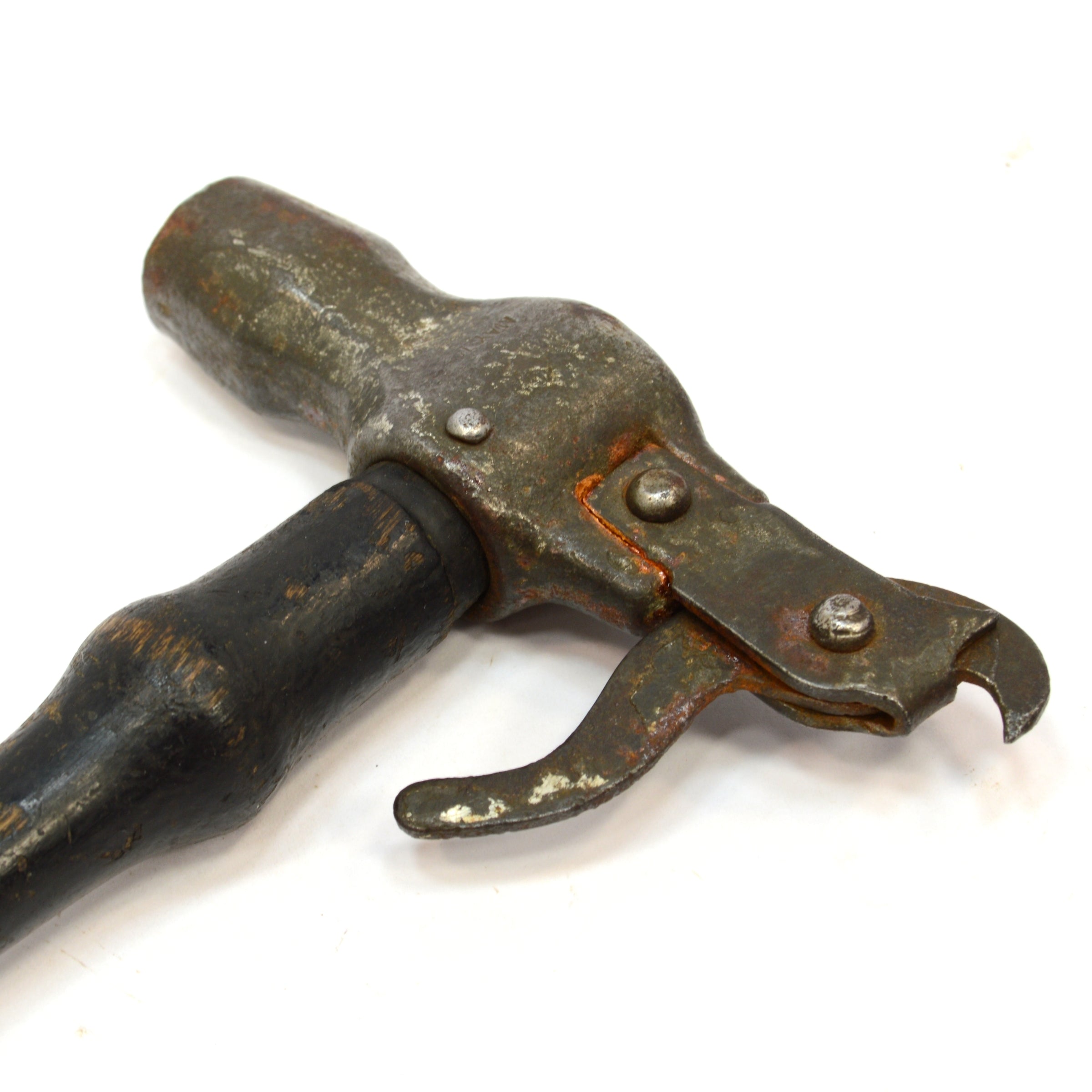 Vintage 5 oz Antique Tack Hammer with Unique Staple Puller End - Dated MAY 17 - Perfect for Upholstery, Leatherworking & DIY Crafts