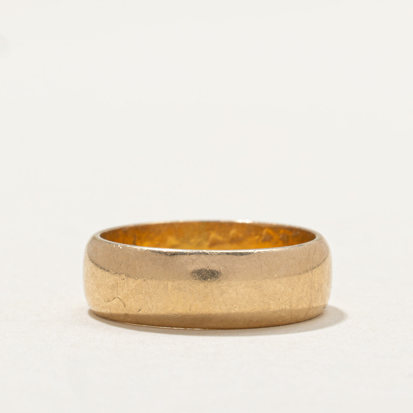 14K Yellow Gold Plain Wedding Band Ring for Women - 5.9mm Width, Size 6 - Perfect for Bridal Jewelry, Anniversary Gifts & Everyday Elegance
