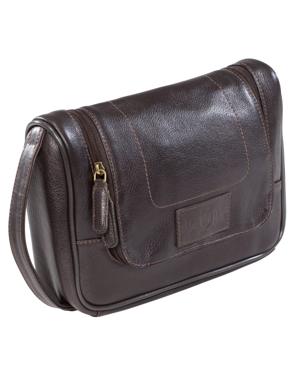 Alan Paine Men's Leather Dopp Kit Toiletry Bag - Perfect for Travel, Gym & Business Trips