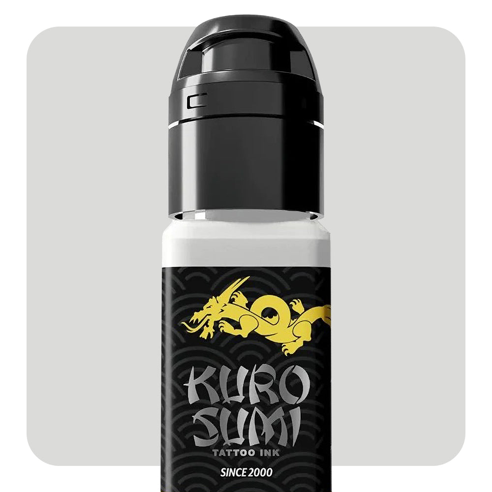 Kuro Sumi Samurai White Tattoo Ink - Professional Black & Grey Tattoo Ink Set for Artists - Perfect for Sleeves, Portraits & Realistic Tattoos