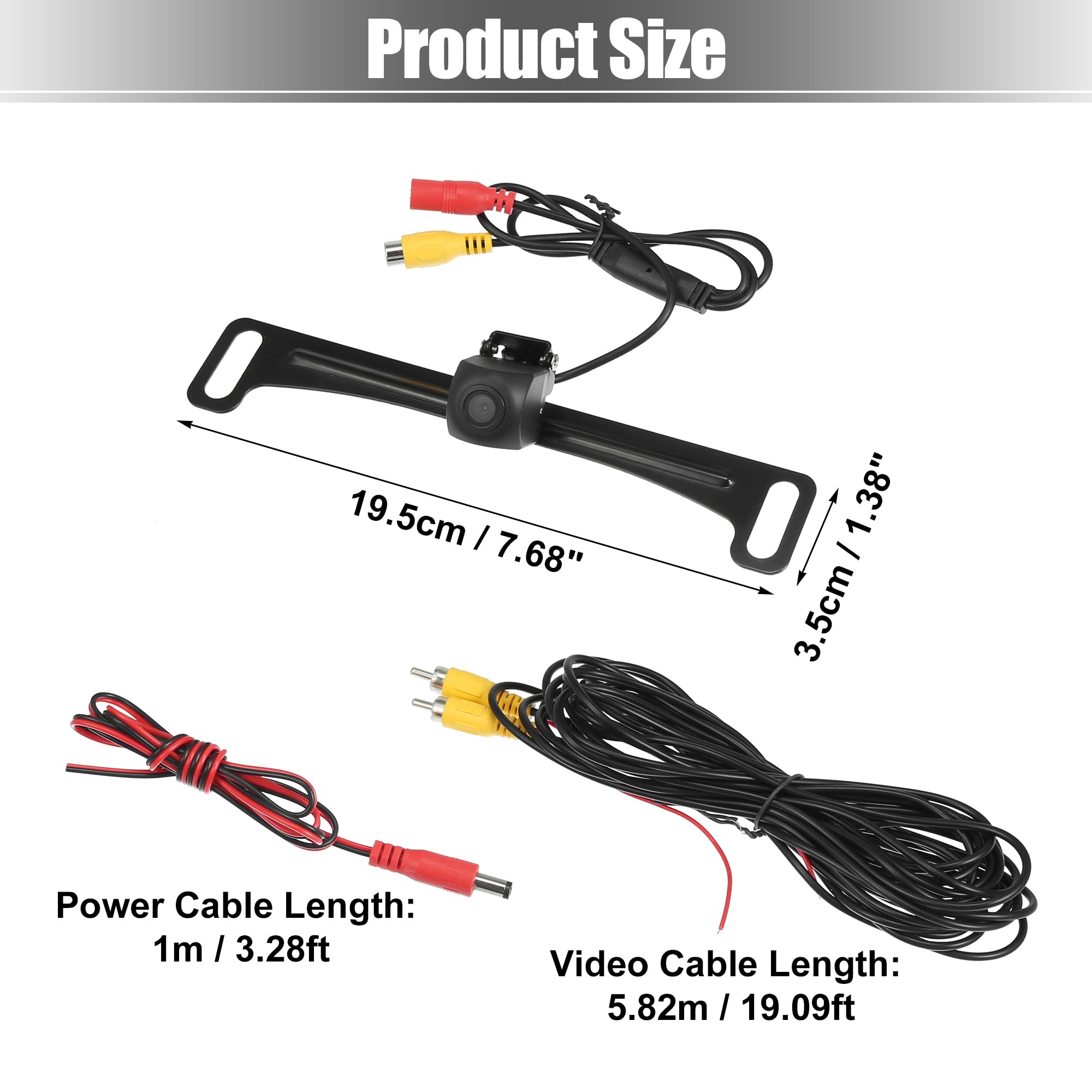 X AUTOHAUX HD Waterproof Backup Camera for Trucks & Cars - 170° Wide Angle License Plate Rear View Camera for Safe Parking & Reversing | Perfect for Night Driving & Tight Parking Spaces