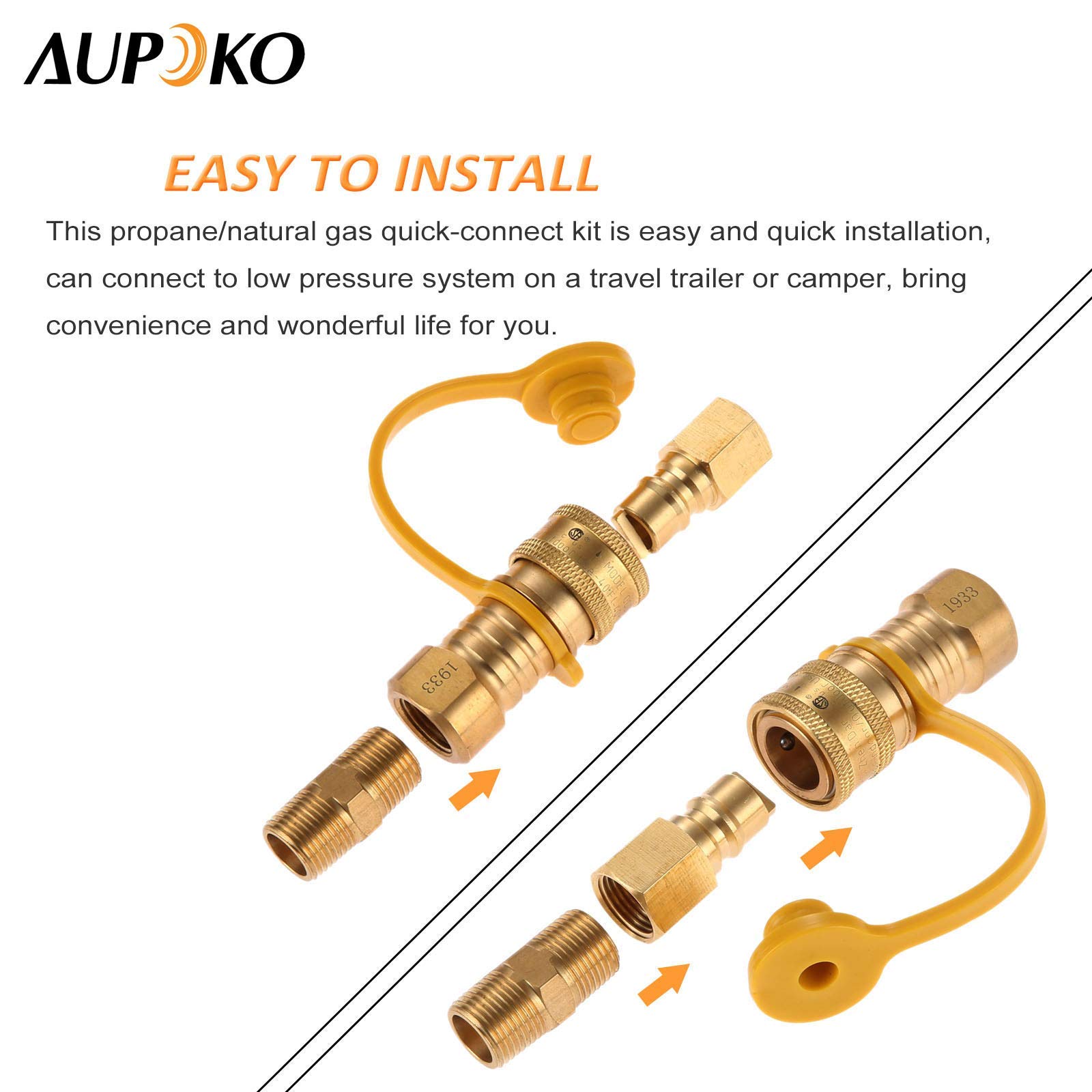 Aupoko 1lb Propane Disposal Adapter with 1/4