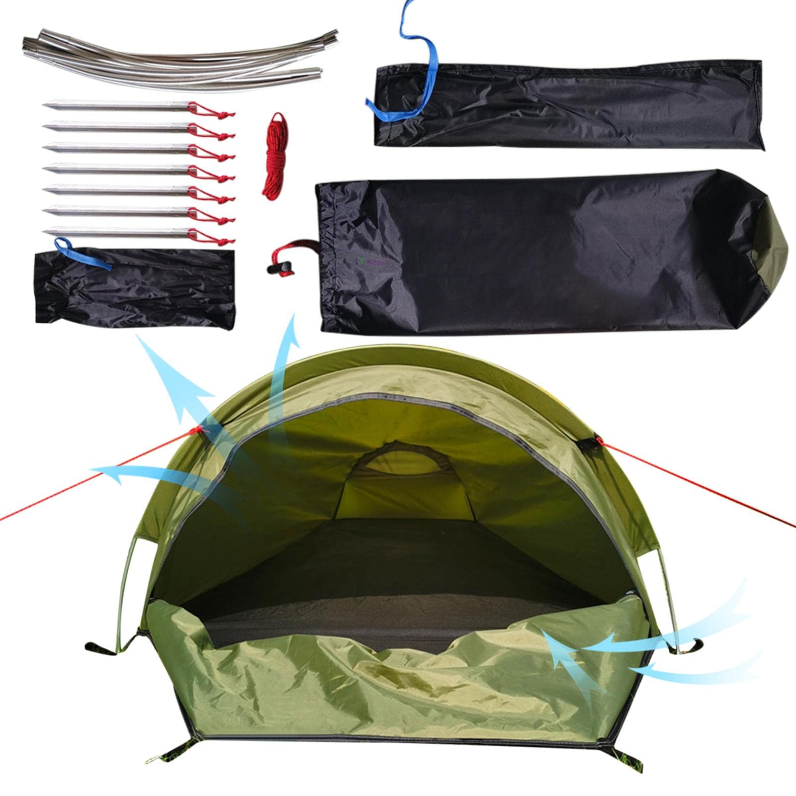 **Aibyks Lightweight Waterproof 1-Person Tent – Compact Camping & Hiking Tent for Adults & Kids – Perfect for Backpacking, Mountain Hunting & Outdoor Adventures**    *(Use Cases: Solo camping trips, hiking excursions, hunting expeditions, emergency shelters, and outdoor festivals.)*