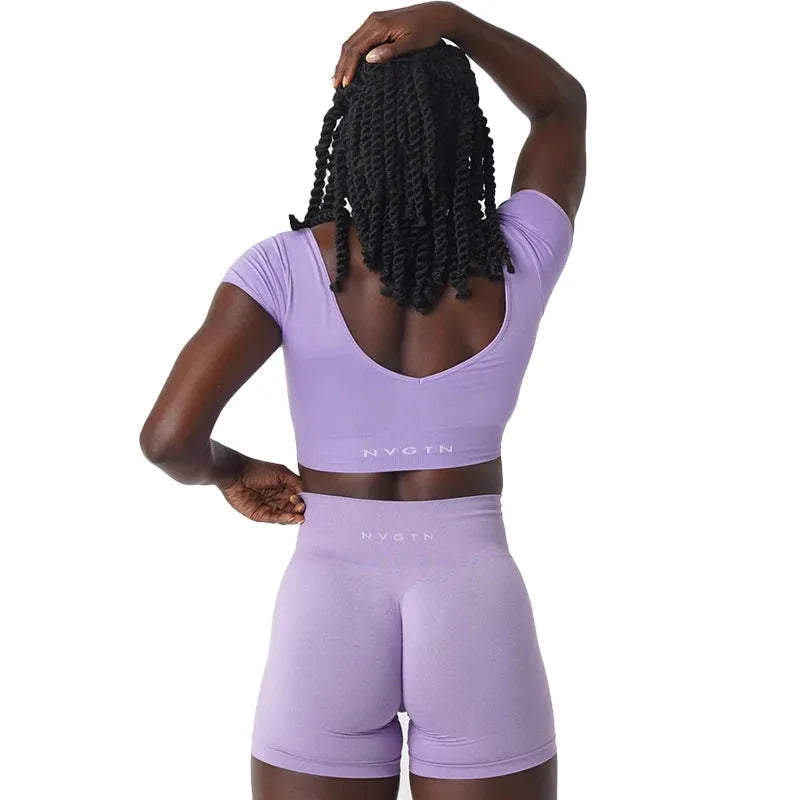 NVGTN New Serene Seamless Bra - Women's Spandex Sports Top with Elastic Support & Breathable Fabric for Fitness, Yoga & Daily Wear - Comfortable Breast Enhancement Underwear for Active Lifestyles