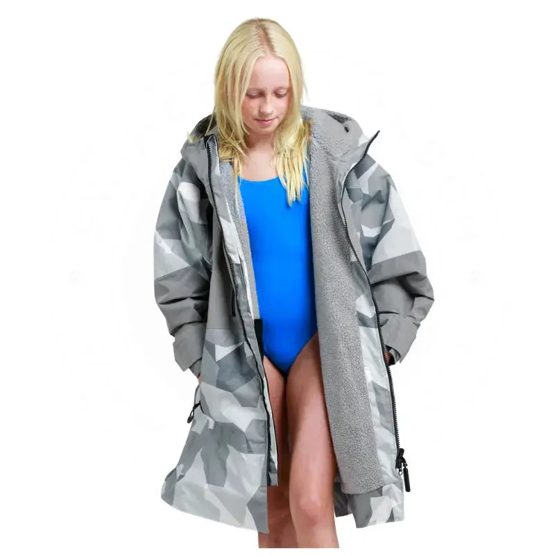 Kids Swimming Robe with Hood - Waterproof Unisex Swim Cover Up for Boys & Girls - Perfect for Beach, Pool, and Outdoor Water Activities