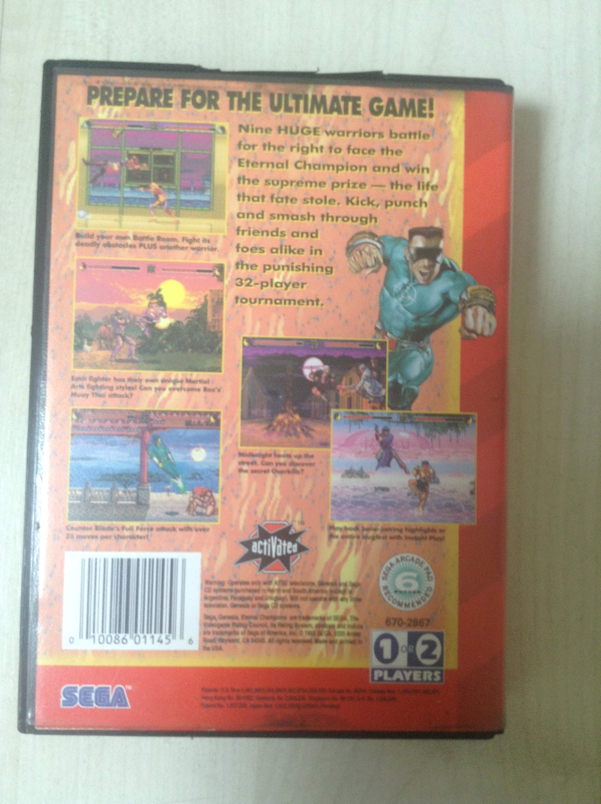 Eternal Champions - Classic Sega Genesis Fighting Game | Retro Gaming Collectible | Perfect for Nostalgic Gamers & Collectors