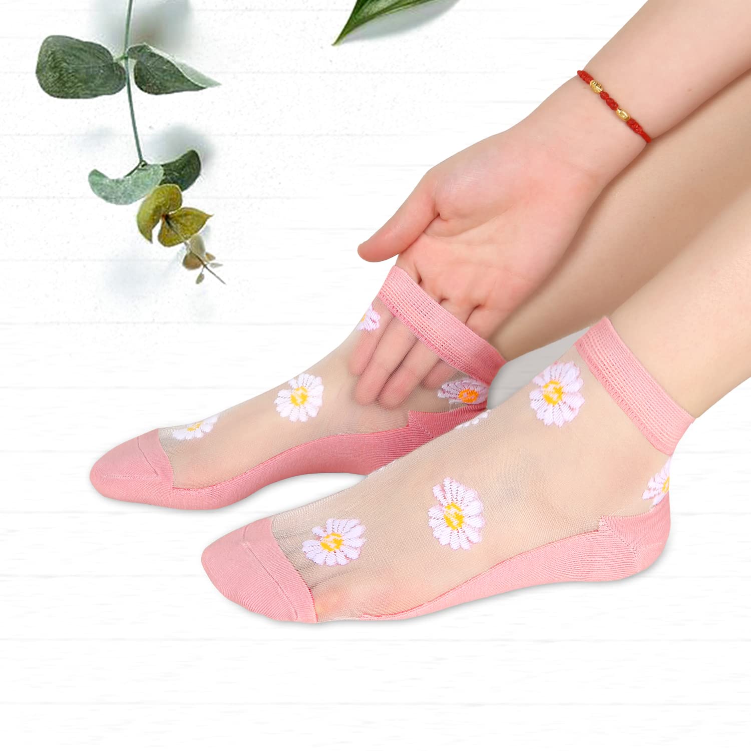 Benefeet Sheer Ankle Socks for Women - Thin Lace Nylon Summer Socks for Casual Wear