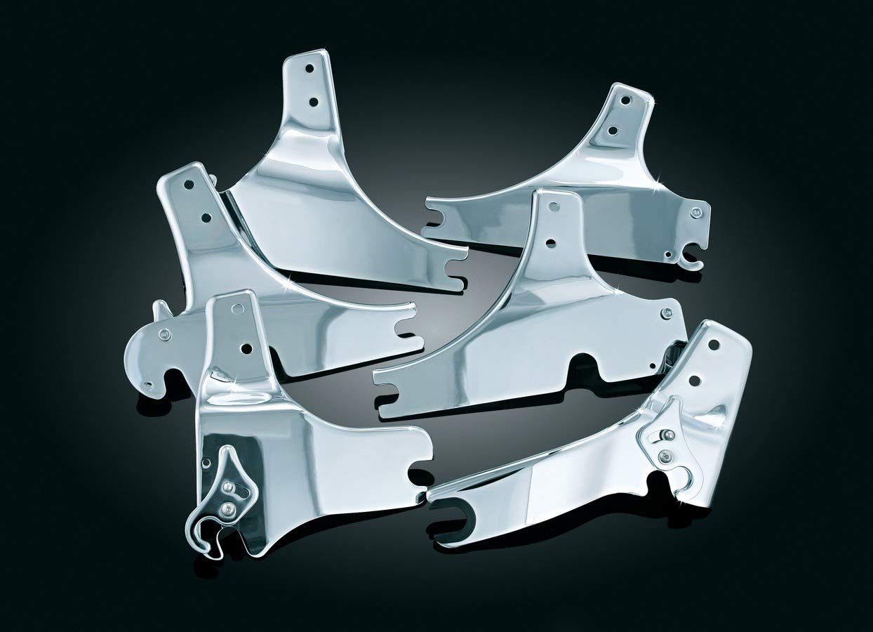 Kuryakyn 1640 Quick Release Side Plates for Harley-Davidson Softail Motorcycles (2000-2017) - Chrome Transformer Backrest Accessory - Perfect for Long Rides & Custom Bike Builds