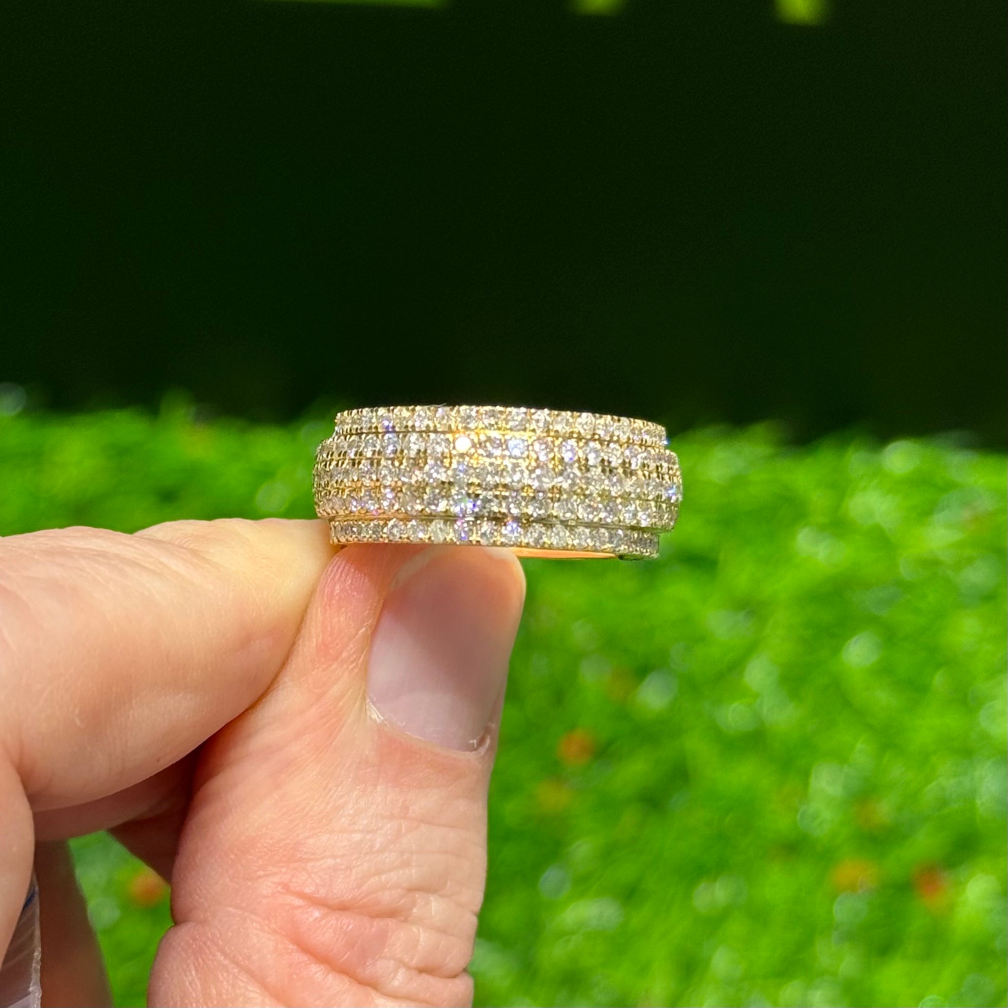 14K Gold Diamond Band Ring for Women - Elegant Stackable Wedding Ring, Anniversary Gift, or Everyday Jewelry - Perfect for Bridal, Engagement, or Special Occasions