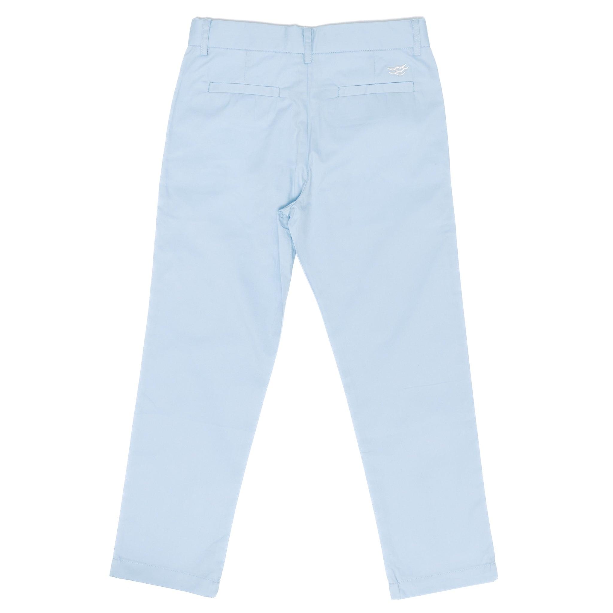 Premium Bradford Trousers in Bailey's Bay Blue - Comfortable Men's Dress Pants for Office & Business Casual Wear