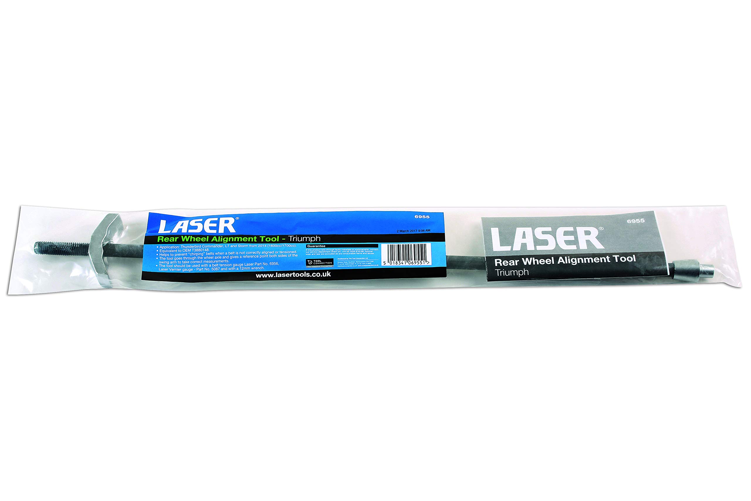 Laser 6955 Rear Wheel Alignment Tool for Triumph Motorcycles - Professional Motorcycle Maintenance & Repair Equipment - Perfect for DIY Enthusiasts and Mechanics