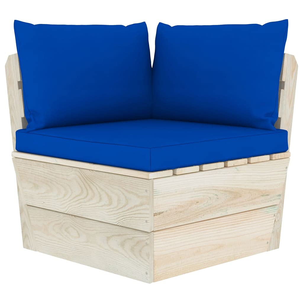 Premium 3-Piece Blue Fabric Pallet Sofa Cushions Set - Soft & Durable for Indoor/Outdoor Use - Perfect for Patio, Deck, Lounge, and Living Room Furniture