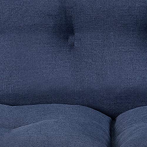 **Thickened Floor Double Chaise Lounge - Adjustable Fabric Folding Sofa Bed, Soft Cushioned Floor Couch for Living Room, Bedroom & Dorm (Navy Blue) | Perfect for Relaxing, Lounging & Small Space Living**