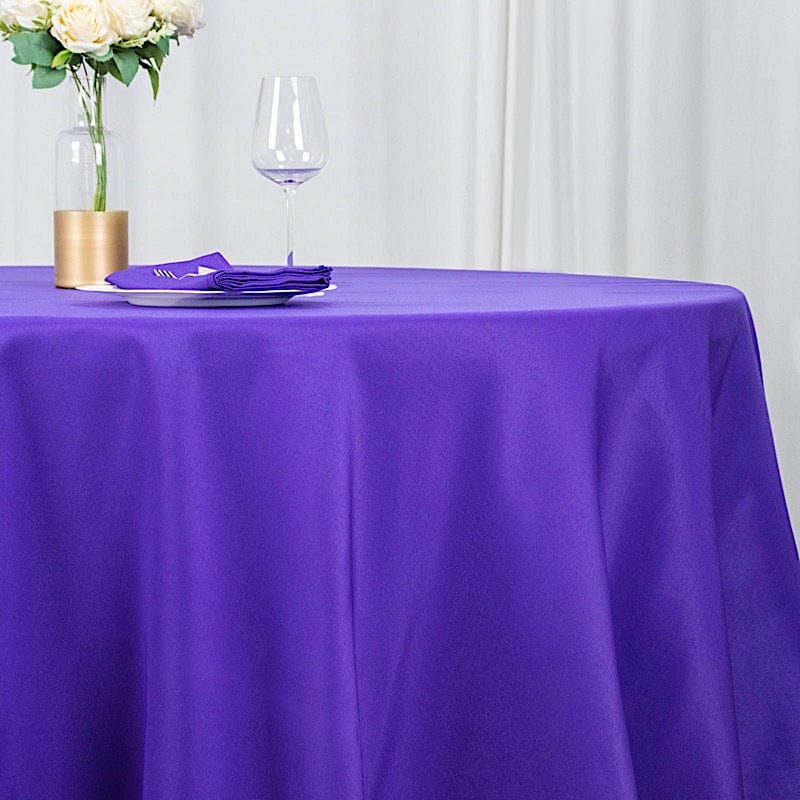 Premium 108-Inch Round Polyester Tablecloth for Weddings, Parties & Events - Elegant & Durable Table Linens for Banquets, Celebrations & Home Decor