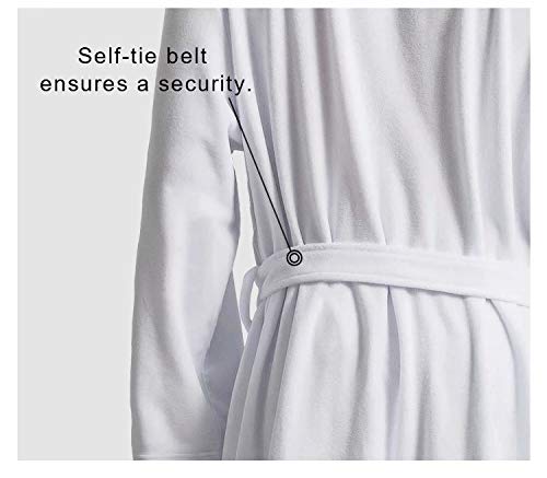 AFPANQZ Men's Lightweight Waffle Bathrobe with Pockets - Full Length Long Sleeve Sleepwear Shawl for Big & Tall - Perfect for Lounging, Spa Days & Cozy Nights at Home