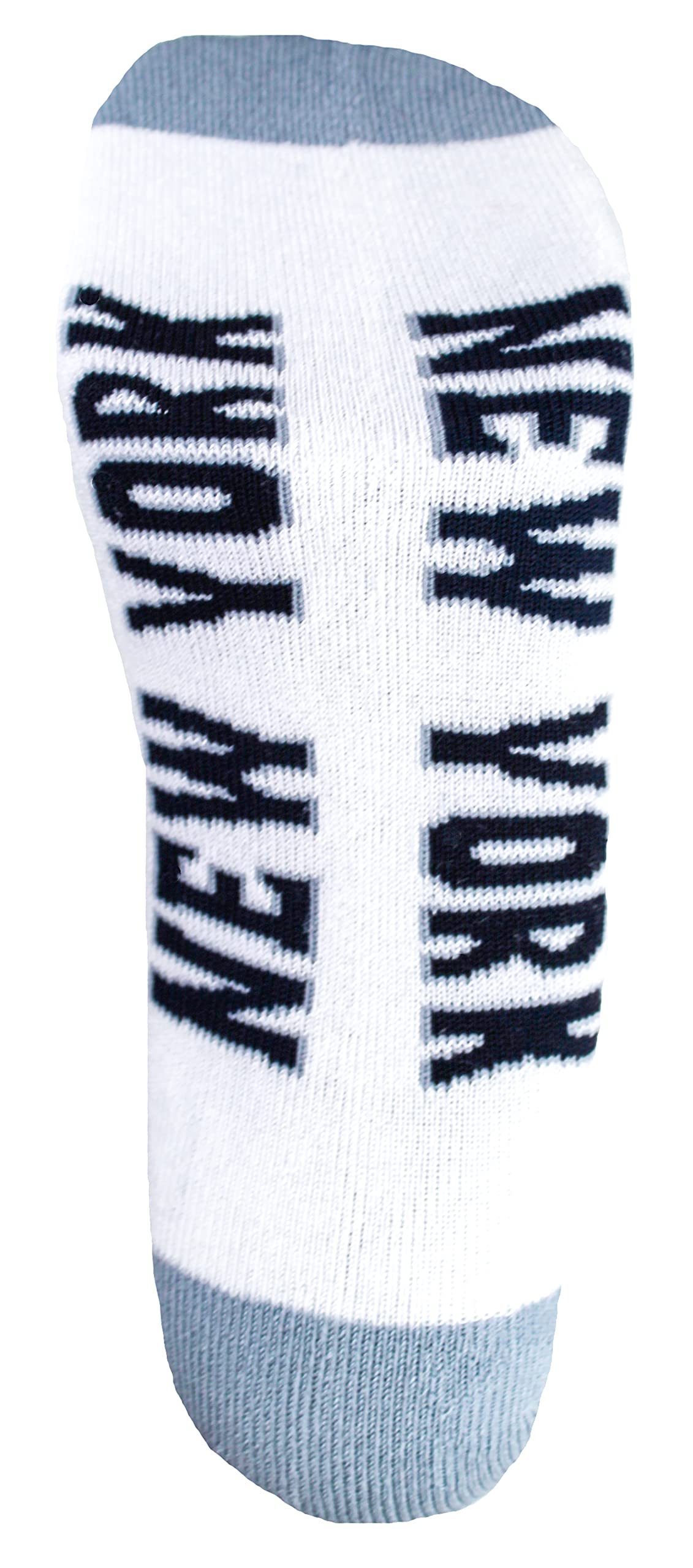 DB Fan Gear New York White Footies - Soft & Comfortable Socks for Sports Fans - Perfect for Game Day, Gifts & Casual Wear