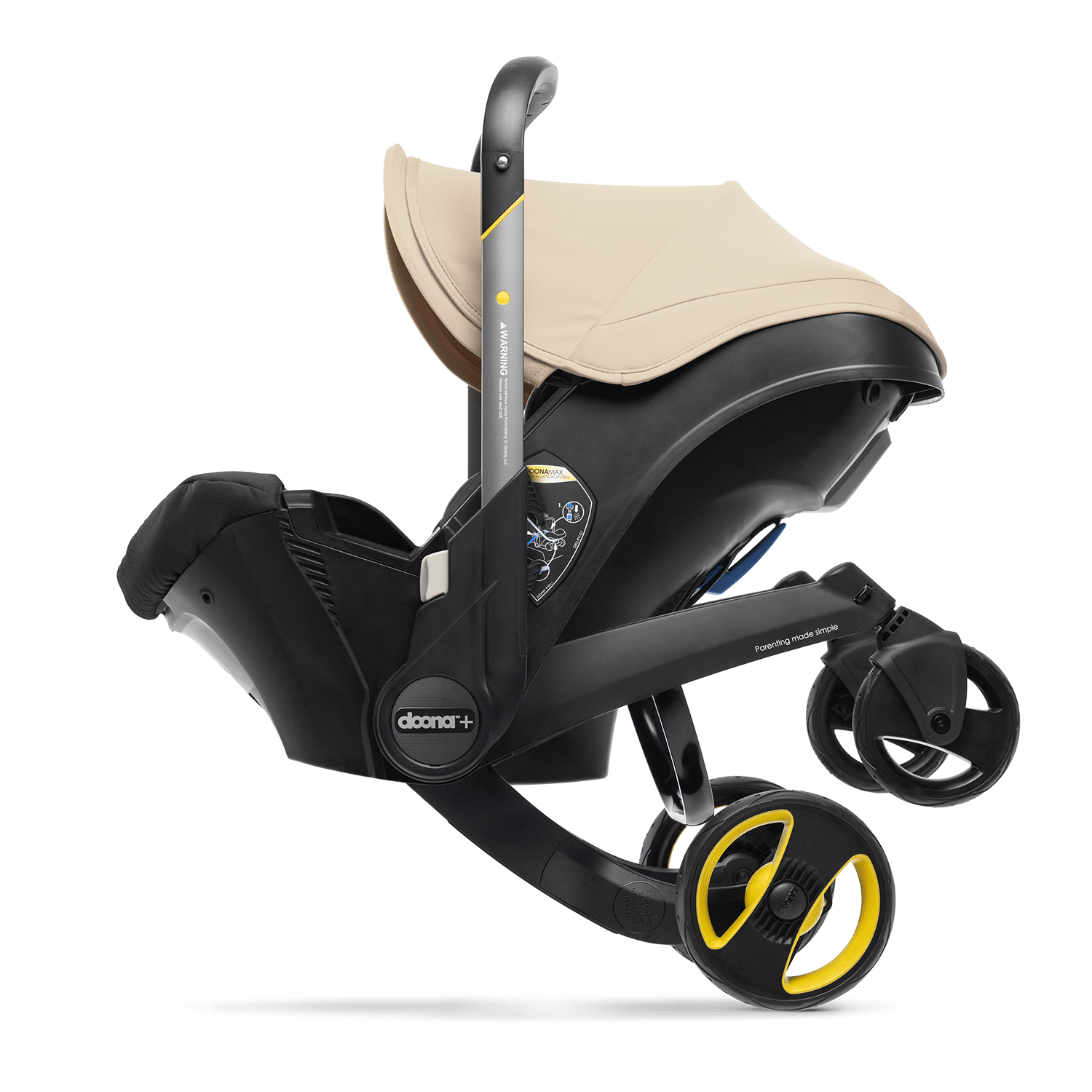 Doona+ Infant Car Seat and Stroller Combo - Convertible, Lightweight, and Travel-Friendly for Newborns to Toddlers - Perfect for Air Travel, Shopping, and Daily Outings