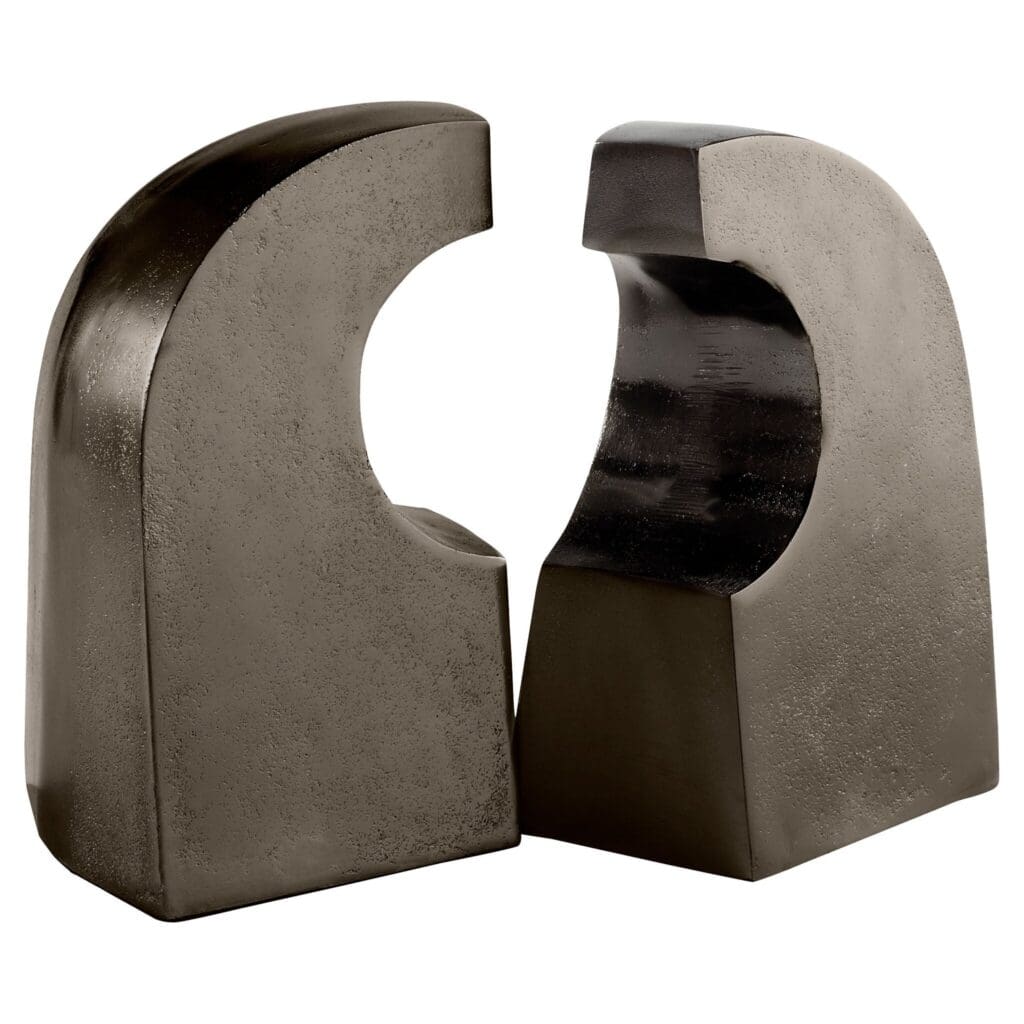 Cyan Design 11528 Apostrophe Bookends in Bronze - Elegant Book Holders for Home Office, Library & Shelf Decor