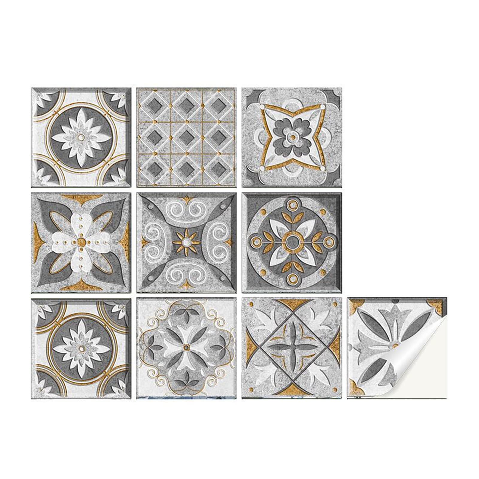 Retro Color Tile Stickers - Waterproof Self-Adhesive Wall Decor for Kitchen, Bathroom & Kids Room
