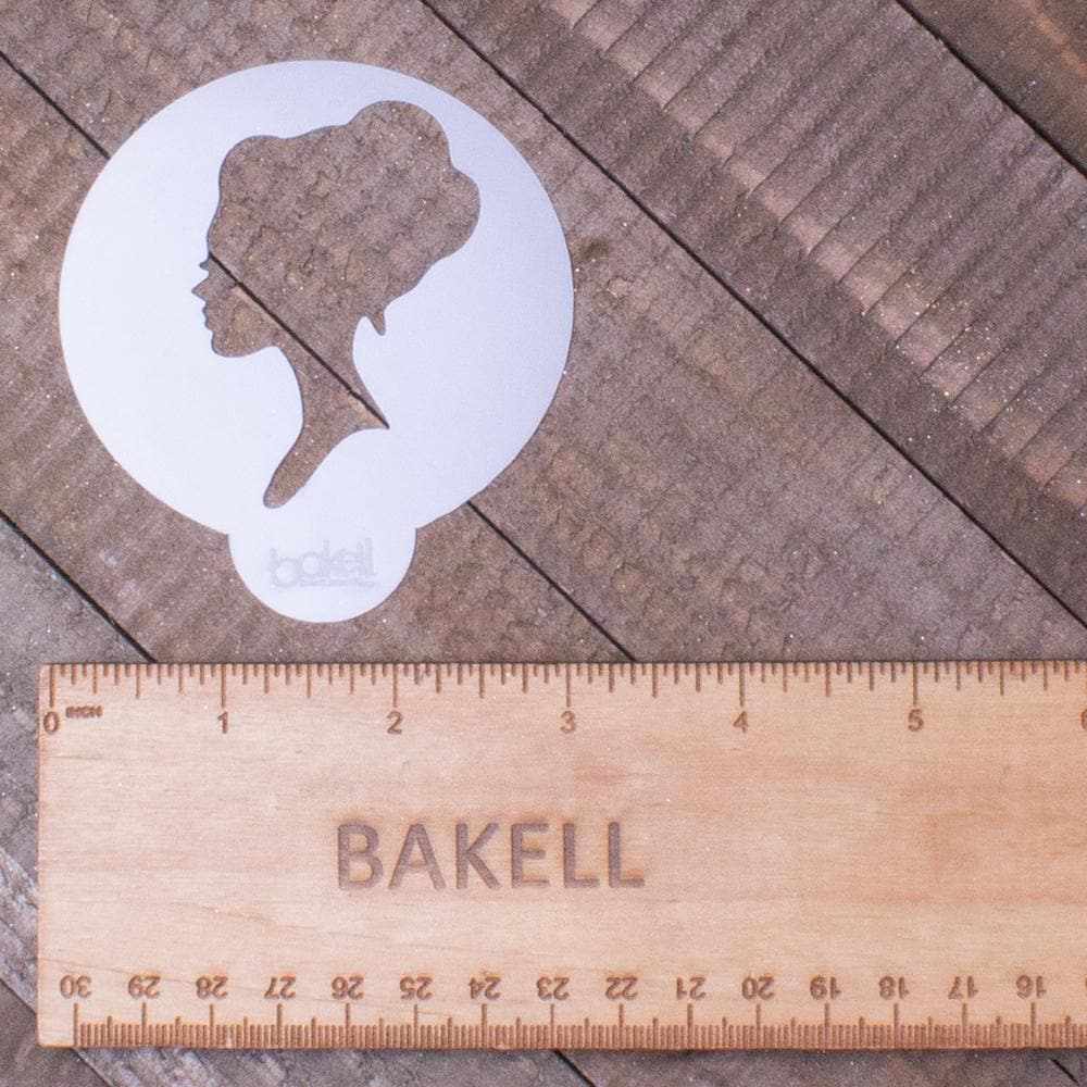 4-Piece Girl Silhouette Cupcake Stencil Set - Reusable Baking Templates for Cake Decorating | Bakell® | Perfect for Birthday Parties, Baby Showers & DIY Desserts