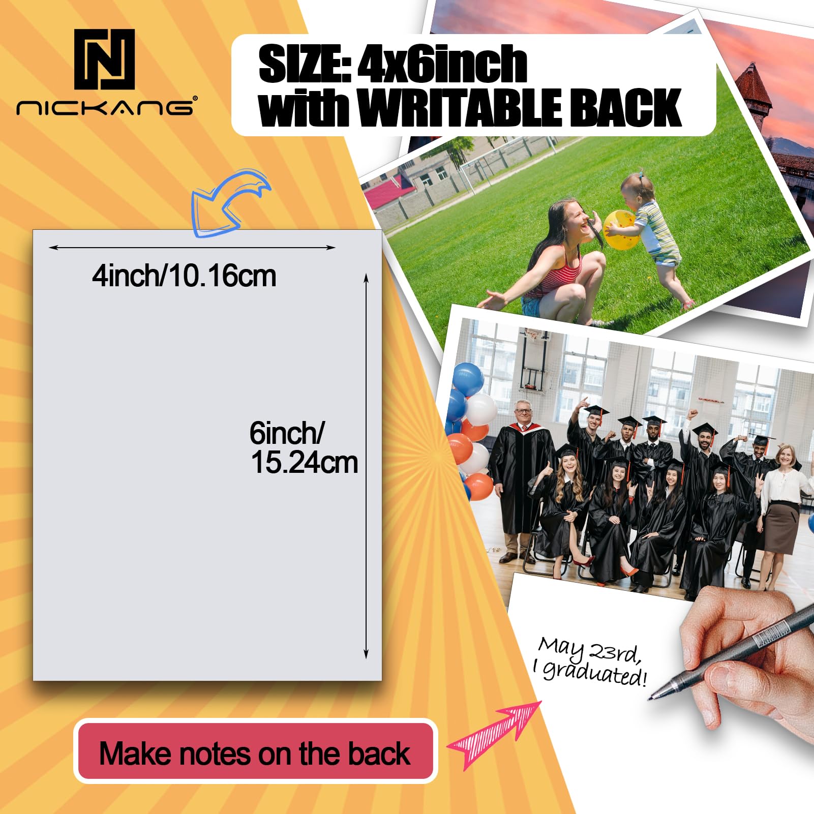 4x6 Glossy Photo Paper for Inkjet Printers - 120 Sheets, 200 GSM Premium Quality - Perfect for Family Photos, Scrapbooking & Professional Printing