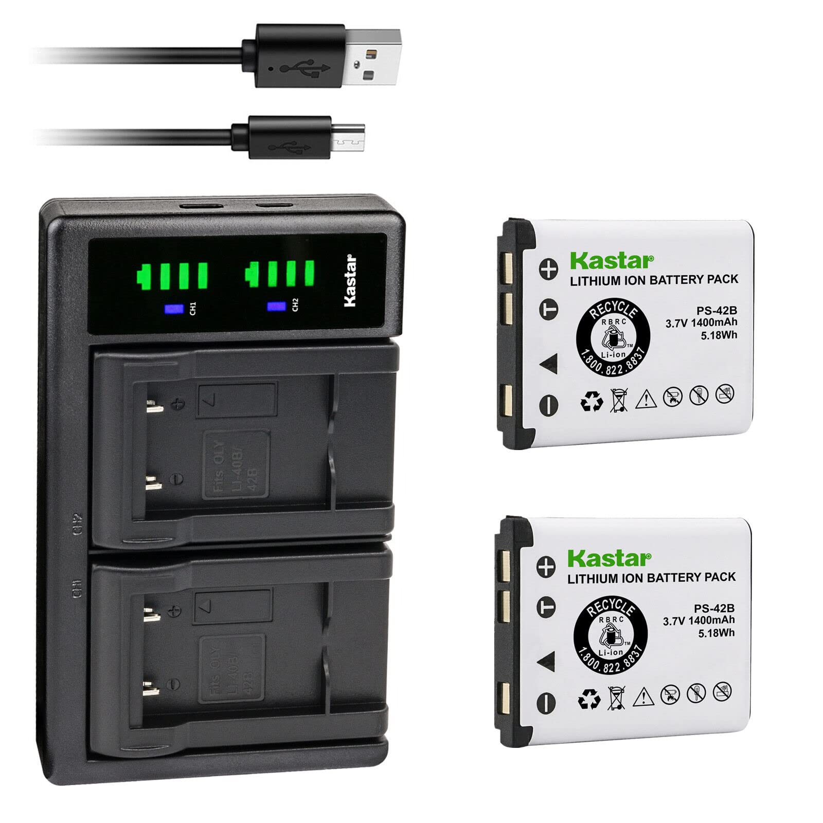 Kastar 2-Pack Replacement Battery and LTD2 USB Charger for Steelseries Arctis Nova Pro Wireless Headset - Compatible with Xbox & PlayStation Gaming Headsets - Perfect for Long Gaming Sessions & Travel