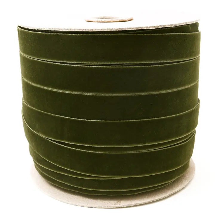 Hunter Green Swiss Velvet Ribbon - Premium Decorative Ribbon for Gift Wrapping, Wedding Decor, DIY Crafts & Home Decoration