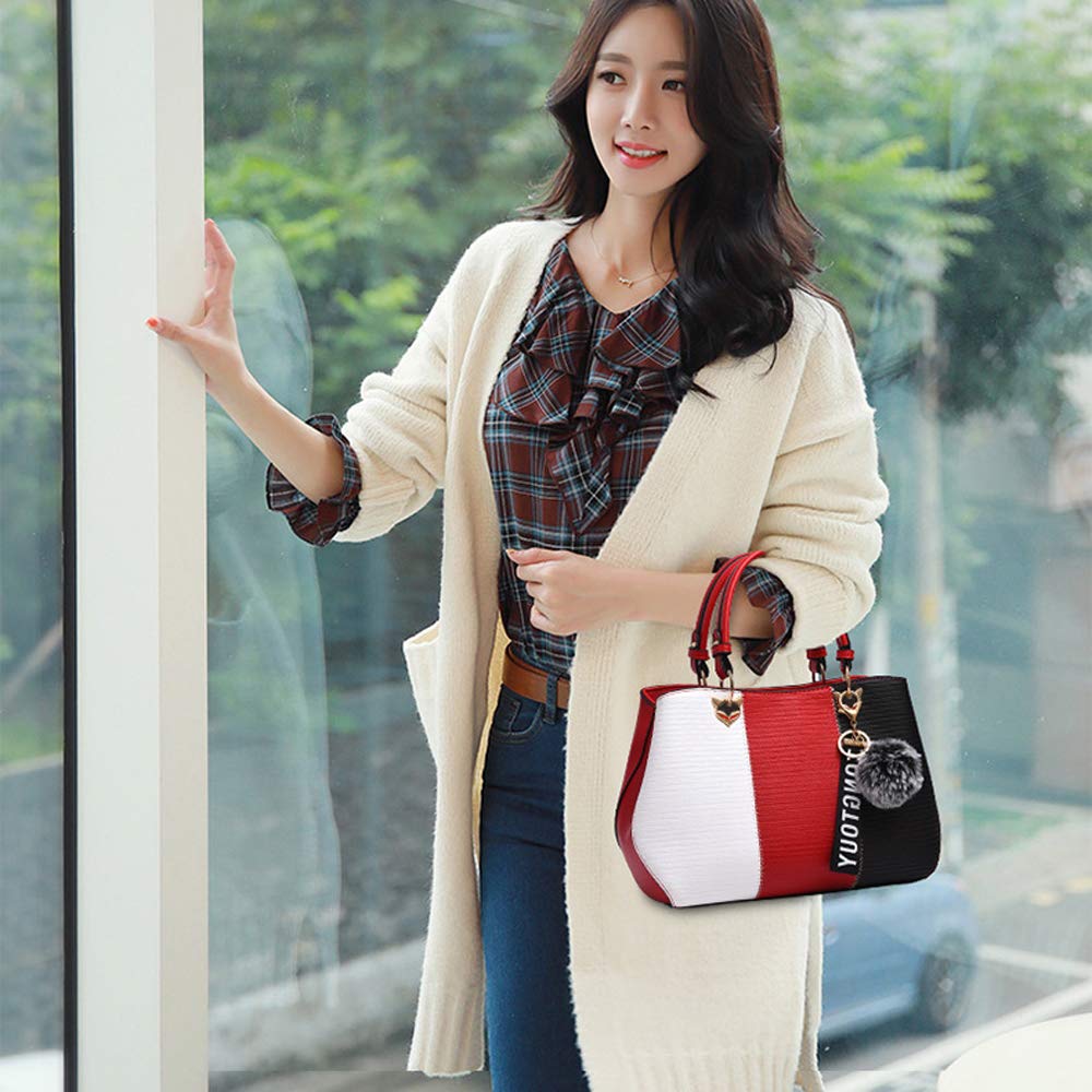 Stylish Women's PU Leather Handbags - Fashionable Satchel & Shoulder Tote Purses for Work, Travel & Everyday Use