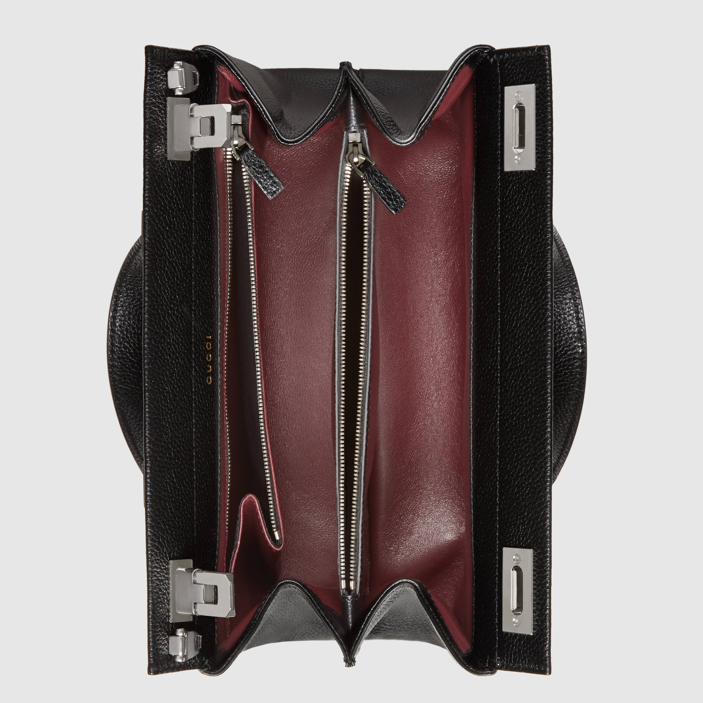 Gucci Zumi Small Top Handle Bag in Black Grainy Leather - Perfect for Work, Evening Events & Luxury Fashion Accessories