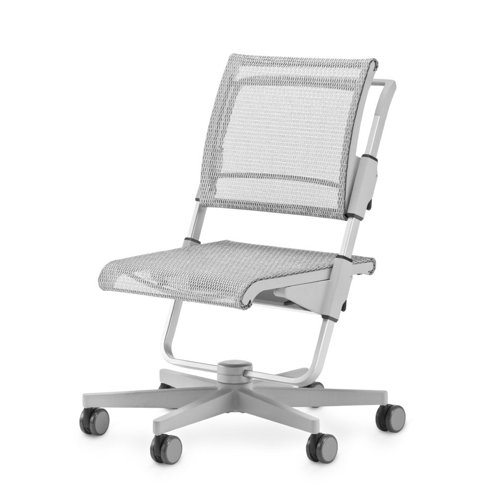 Moll Scooter Chair Grey - Portable Rolling Stool for Office, Workshop & Home Use - Ergonomic Seat with Wheels for Comfort & Mobility