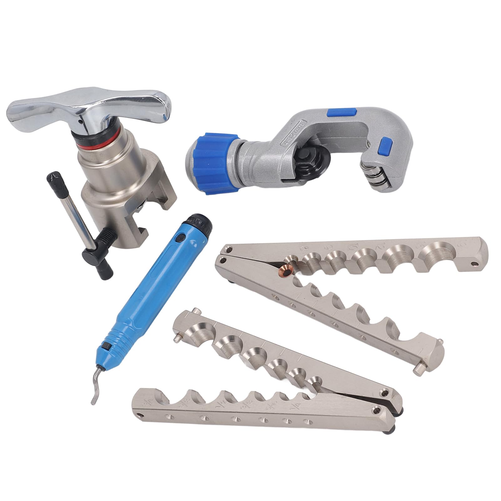 Heavy Duty Brake Line Flaring Tool Kit for Copper, HVAC, Water & Gas Pipes - Professional Flaring Set for Soft Steel Lines & Auto Repair - Perfect for Mechanics, DIY Home Improvement & Plumbing Projects
