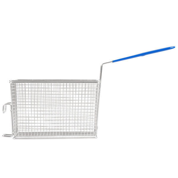 Globe TMBASKET1632 9.5 x 4 x 6 Inch Commercial Twin Fryer Basket with Front Hook - Perfect for Restaurants, Food Trucks & Catering Services