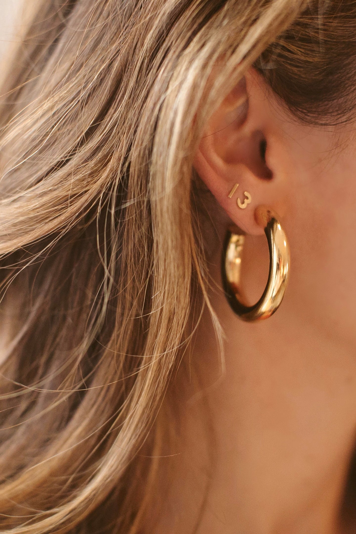 Brinker+Eliza Jumbo Hoop Earrings for Women - 14K Gold Plated Large Hoop Earrings | Trendy Statement Jewelry for Parties, Weddings & Everyday Wear