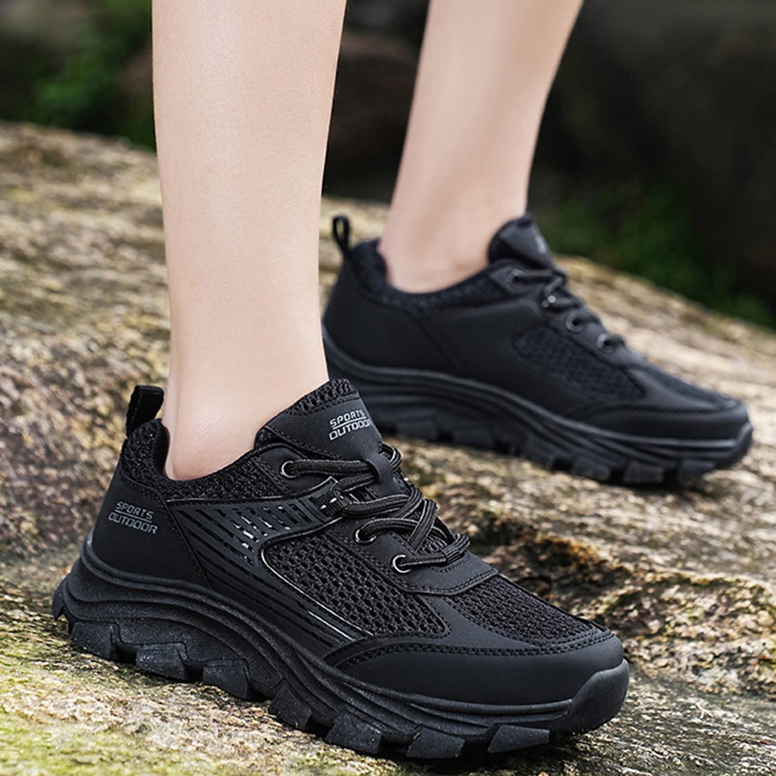 **Women's Waterproof Lightweight Hiking Shoes - Non-Slip Outdoor Trekking Shoes for Wide Feet - Perfect for Summer Trails & Mountain Adventures**